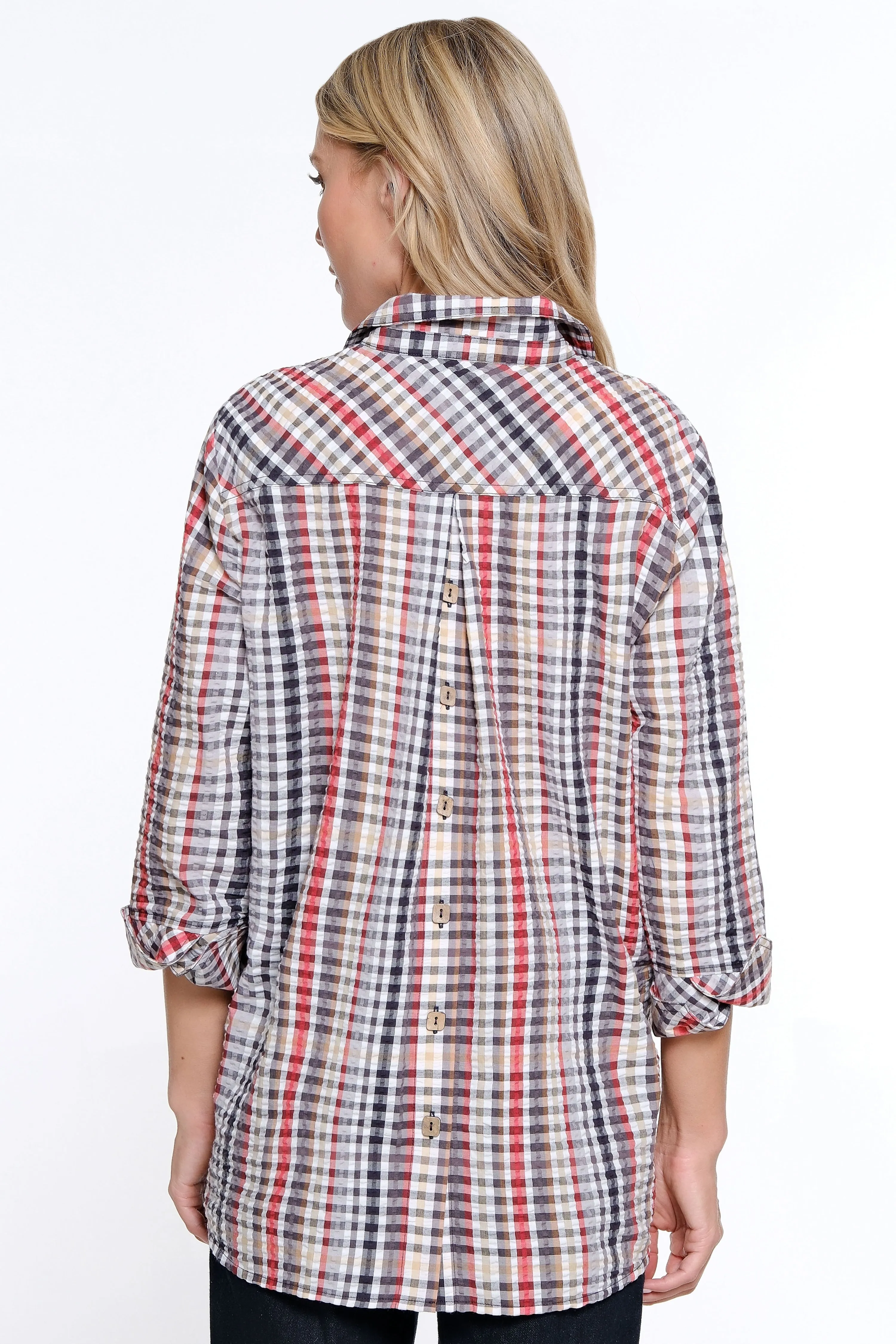 Plaid Woven Tunic - Plaid Multi sold by Ail Miles Clothing product image thumbnail 2