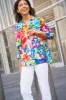 Print Button Front Jacket- Women's- Floral Multi sold by Ail Miles Clothing