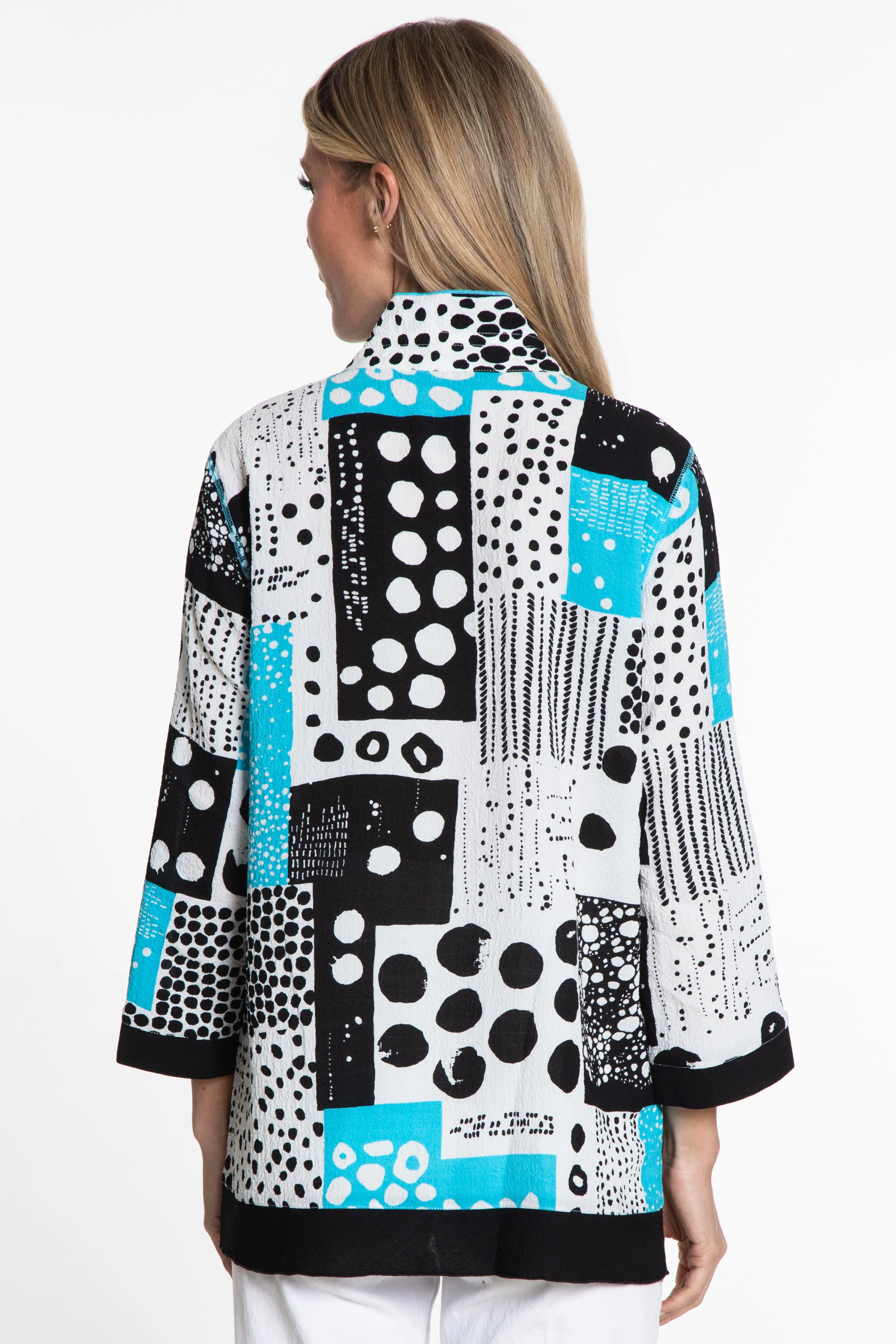 Abstract Print Tunic - Women's - Turquoise sold by Ail Miles Clothing product image thumbnail 2