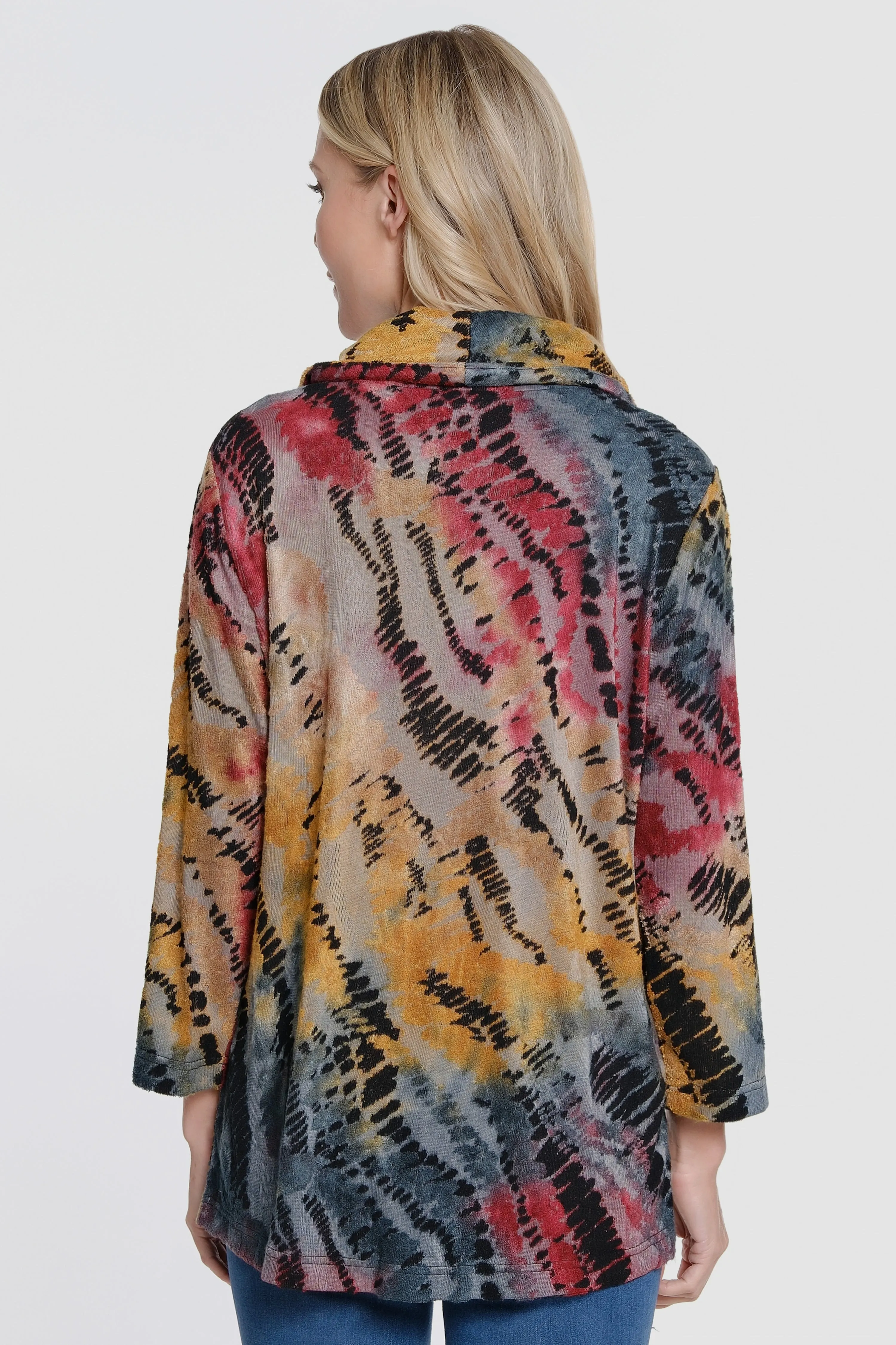 Textured Burnout Cowl Neck Tunic - Petite - Multi sold by Ail Miles Clothing product image thumbnail 2