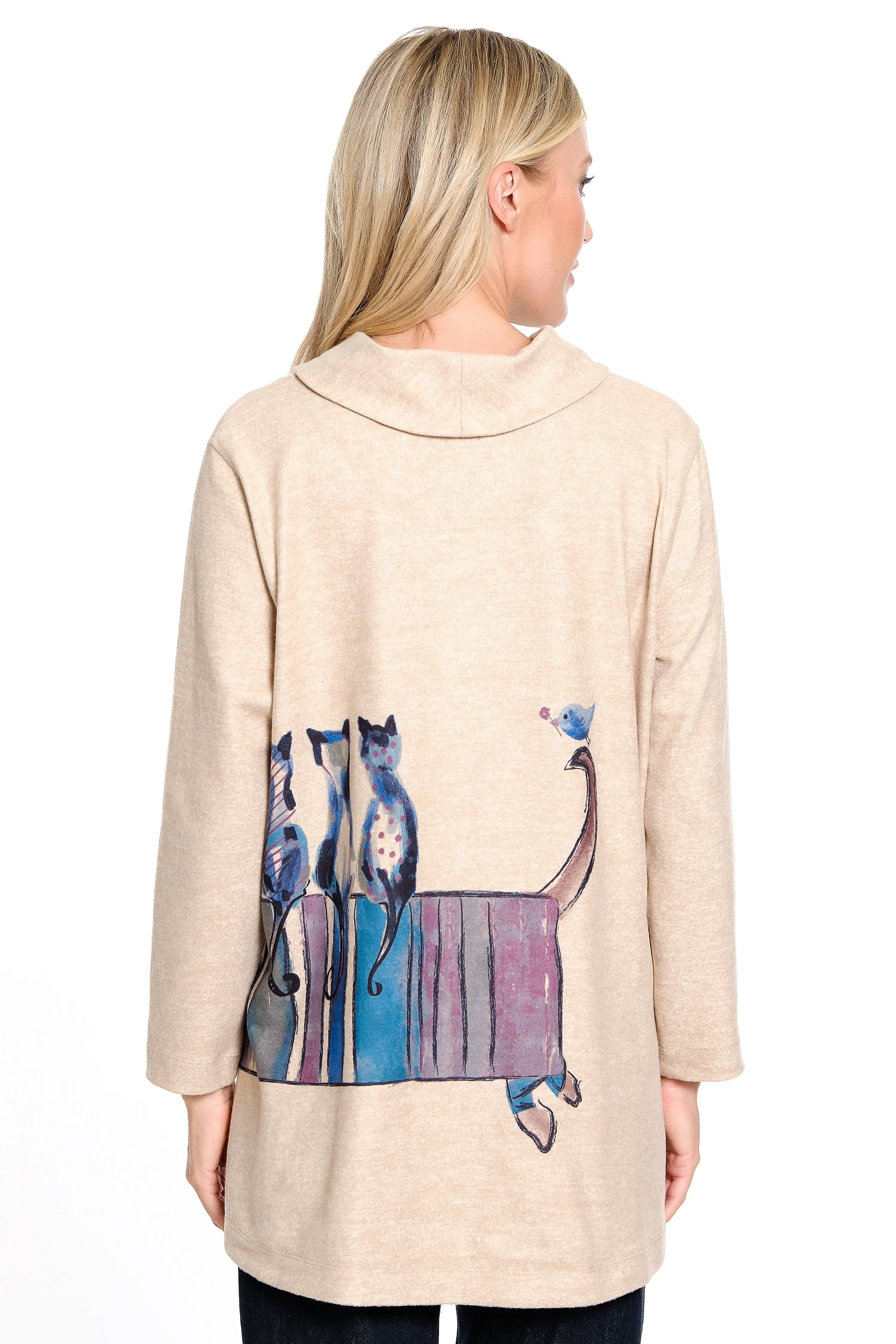 Brushed Knit Tunic - Natural sold by Ail Miles Clothing product image thumbnail 2