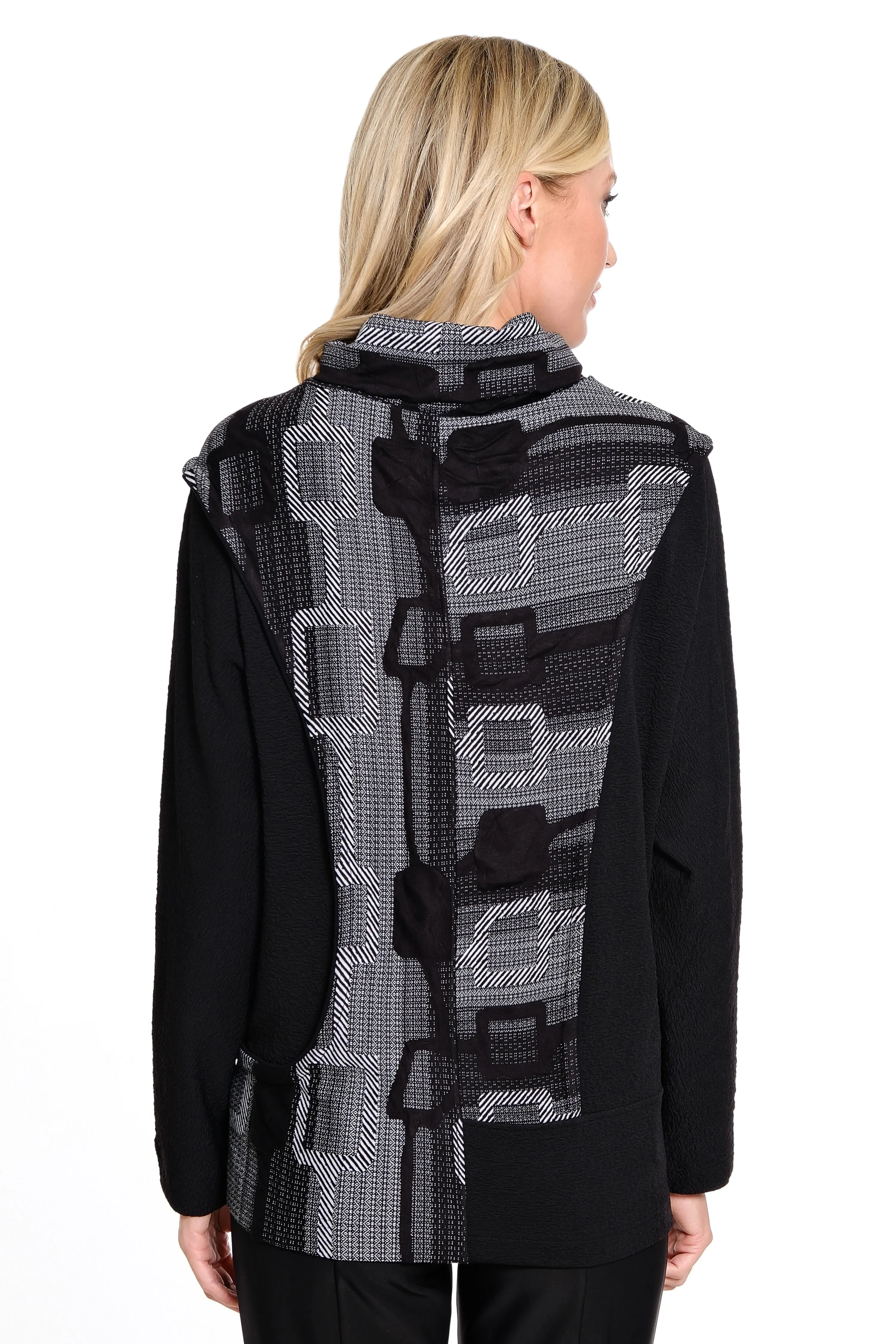 Knit Jacquard Tunic - Black sold by Ail Miles Clothing product image thumbnail 2