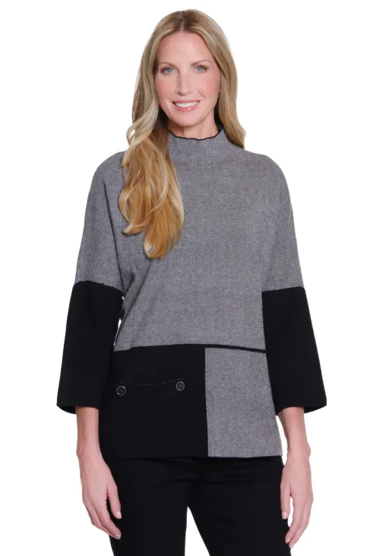 Colorblocked Sweater - Grey sold by Ail Miles Clothing