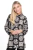 Knit Jacquard Popover Tunic - Women's - Black sold by Ail Miles Clothing