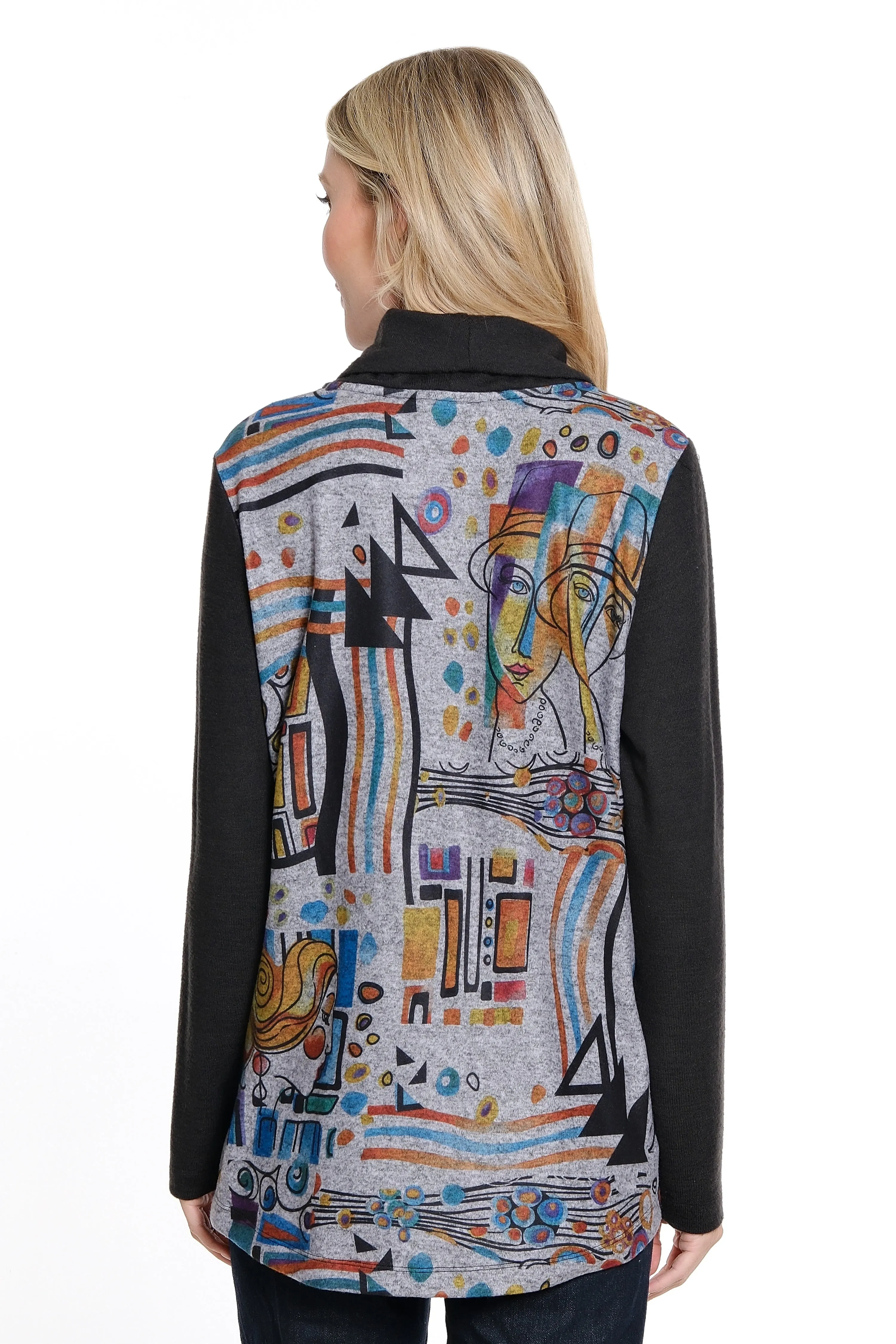 Printed Knit Tunic - Abstract Multi sold by Ail Miles Clothing product image thumbnail 2