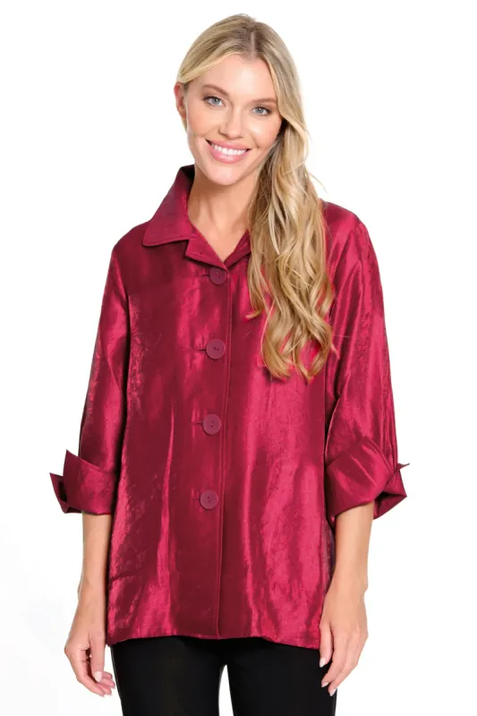 Woven Shimmer Jacket - Red sold by Ail Miles Clothing