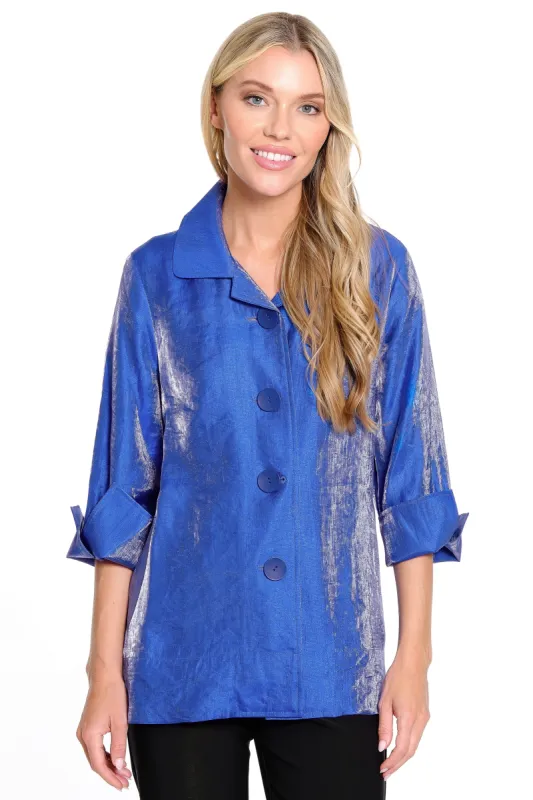 Woven Shimmer Jacket - Women's - Cobalt sold by Ail Miles Clothing
