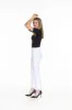 Pull On 'No Waist' Ankle Pant - White sold by Ail Miles Clothing