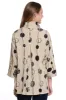 Printed Woven Crinkle Button Front Tunic - Stone sold by Ail Miles Clothing