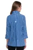 Printed Woven Crinkle Tunic - Women's - Blue sold by Ail Miles Clothing