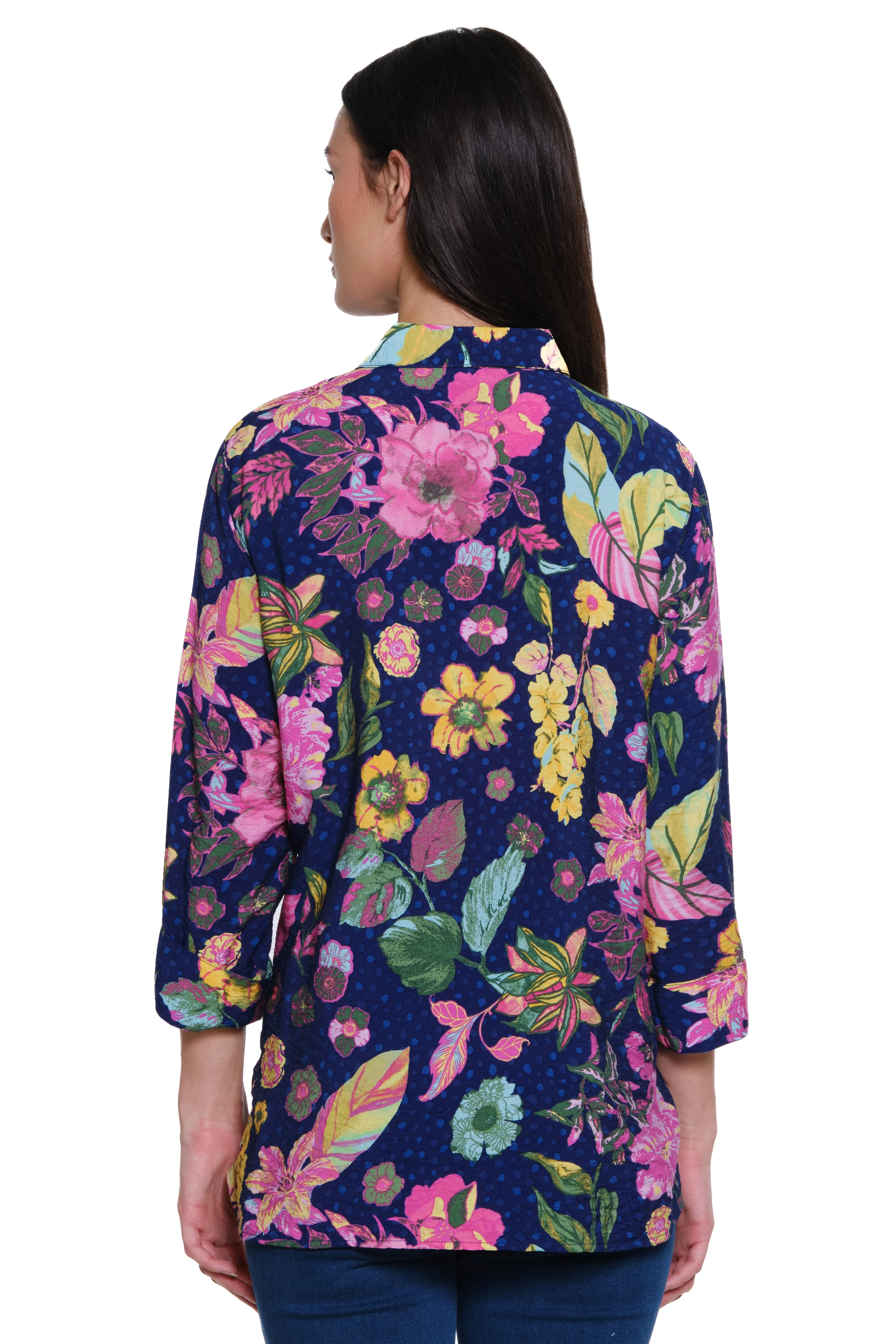 Woven Crinkle Printed Tunic - Tropical Print sold by Ail Miles Clothing product image thumbnail 2