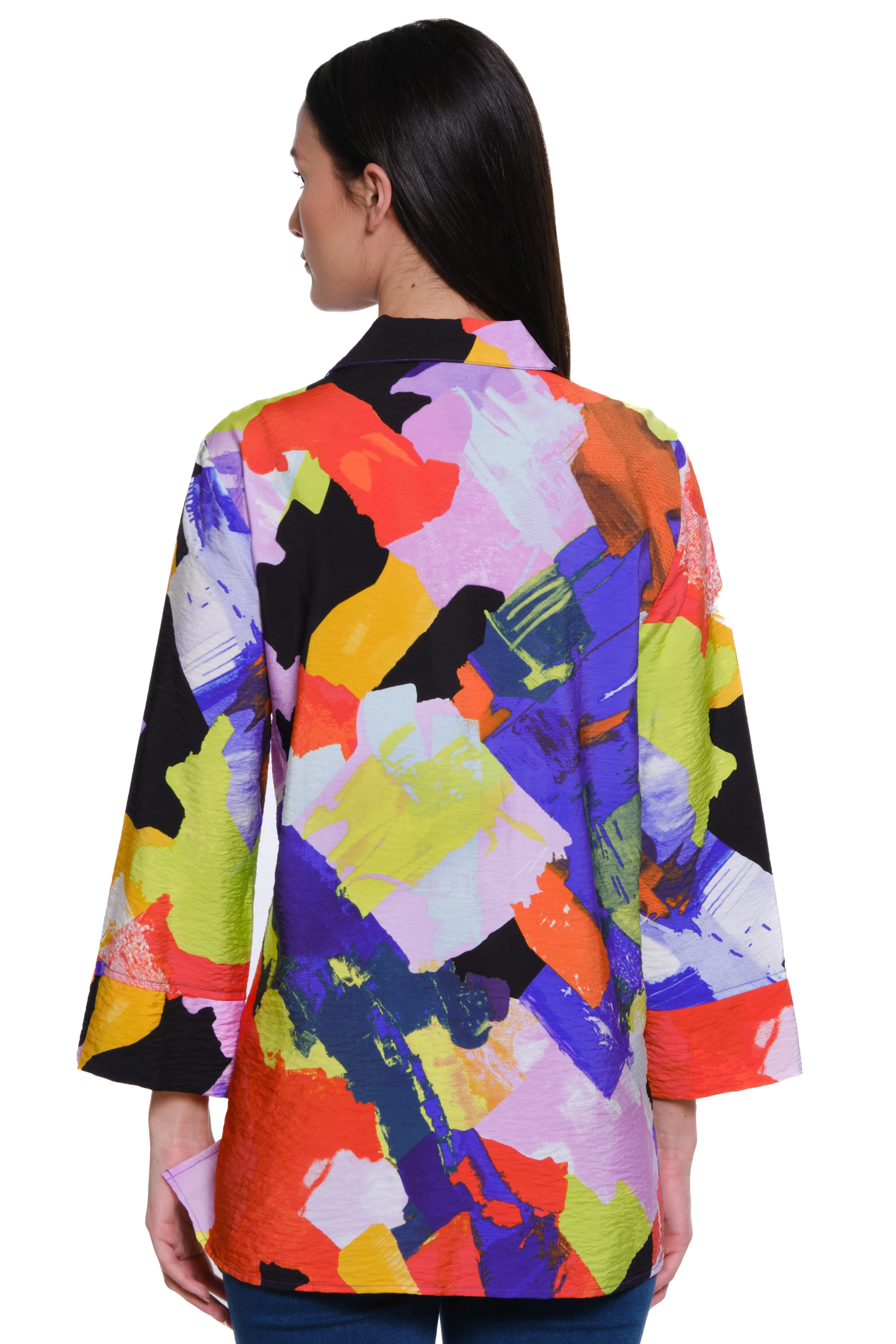 Printed Woven Tunic with Bell Sleeves - Women's - Abstract Multi sold by Ail Miles Clothing product image thumbnail 2