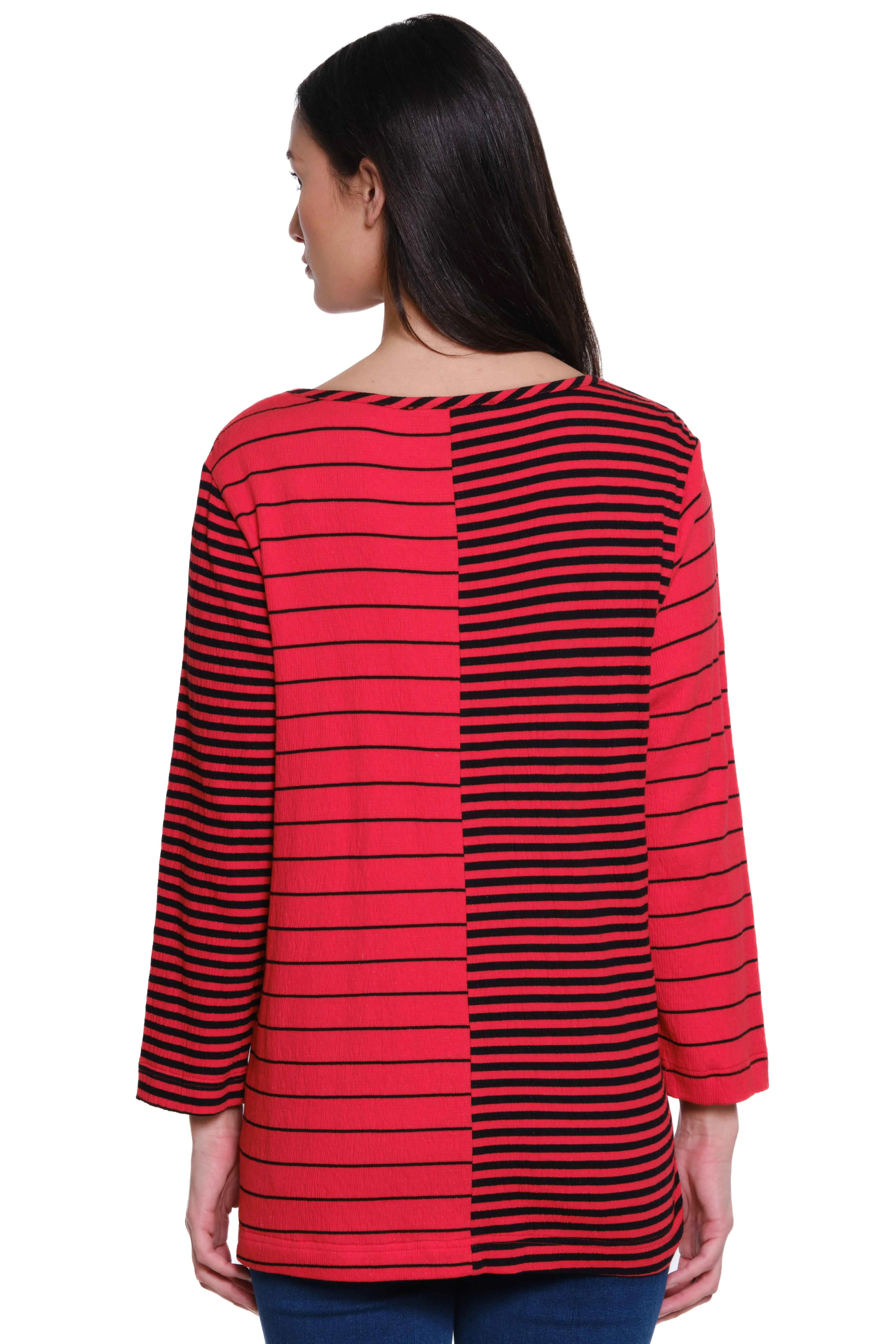 Yarn-dye Knit Pop Over Tunic - Bright Red sold by Ail Miles Clothing product image thumbnail 2