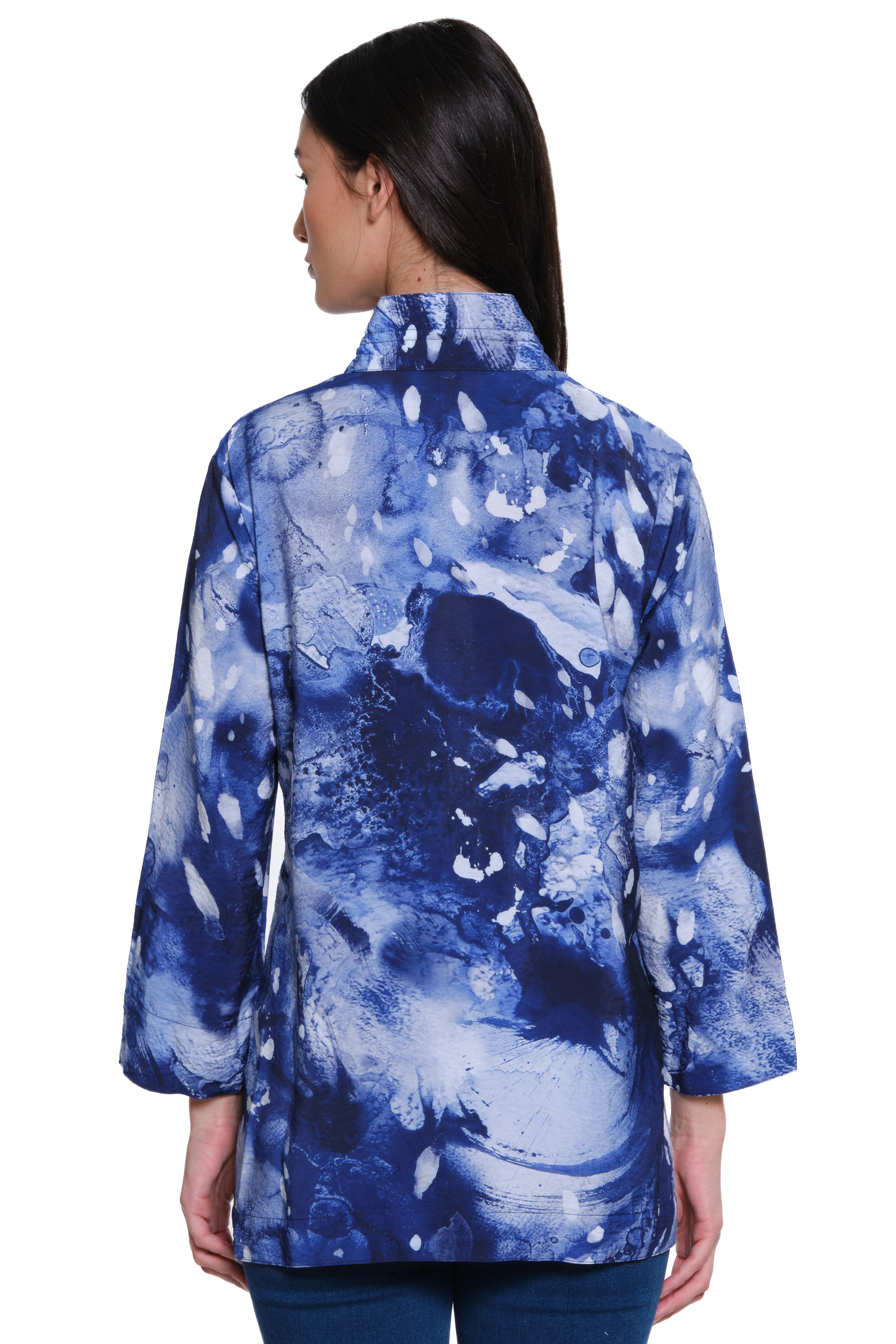 Woven Printed Button Front Tunic - Women's - Nightfall sold by Ail Miles Clothing product image thumbnail 2