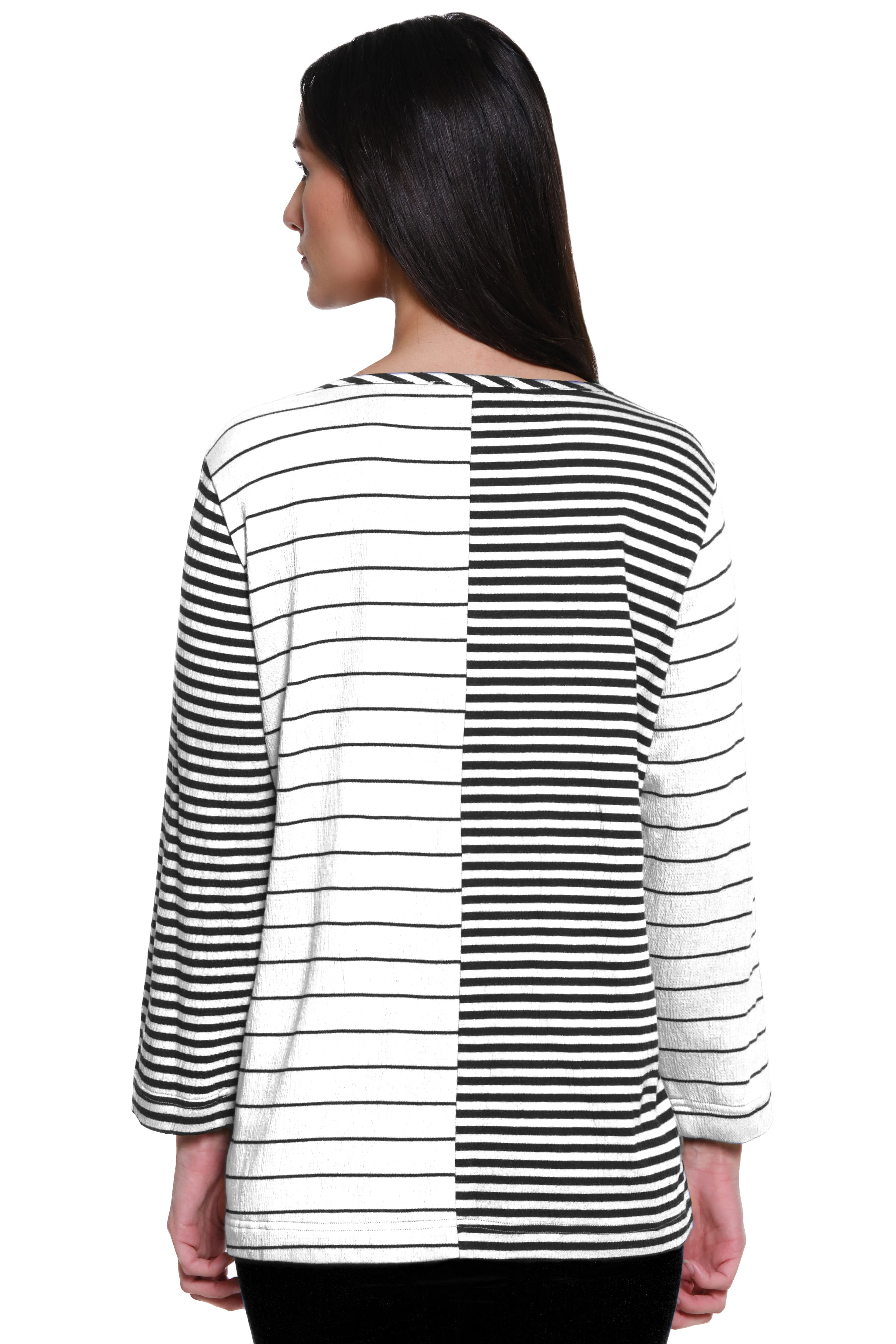 Yarn-dye Knit Pop Over Tunic - Women's - Black/White sold by Ail Miles Clothing product image thumbnail 2