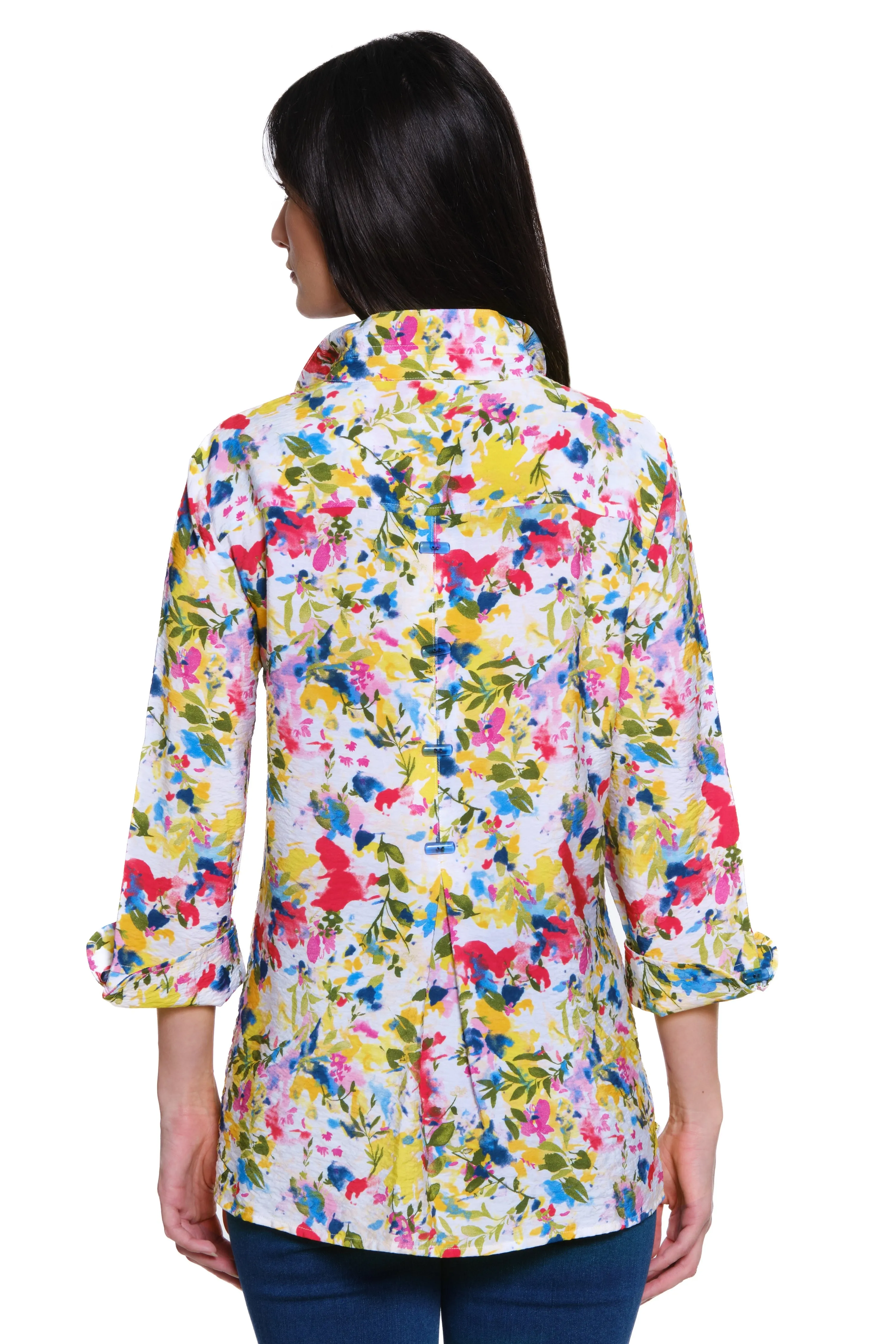 Woven Tunic with Pockets - Petite - Floral Multi sold by Ail Miles Clothing product image thumbnail 2