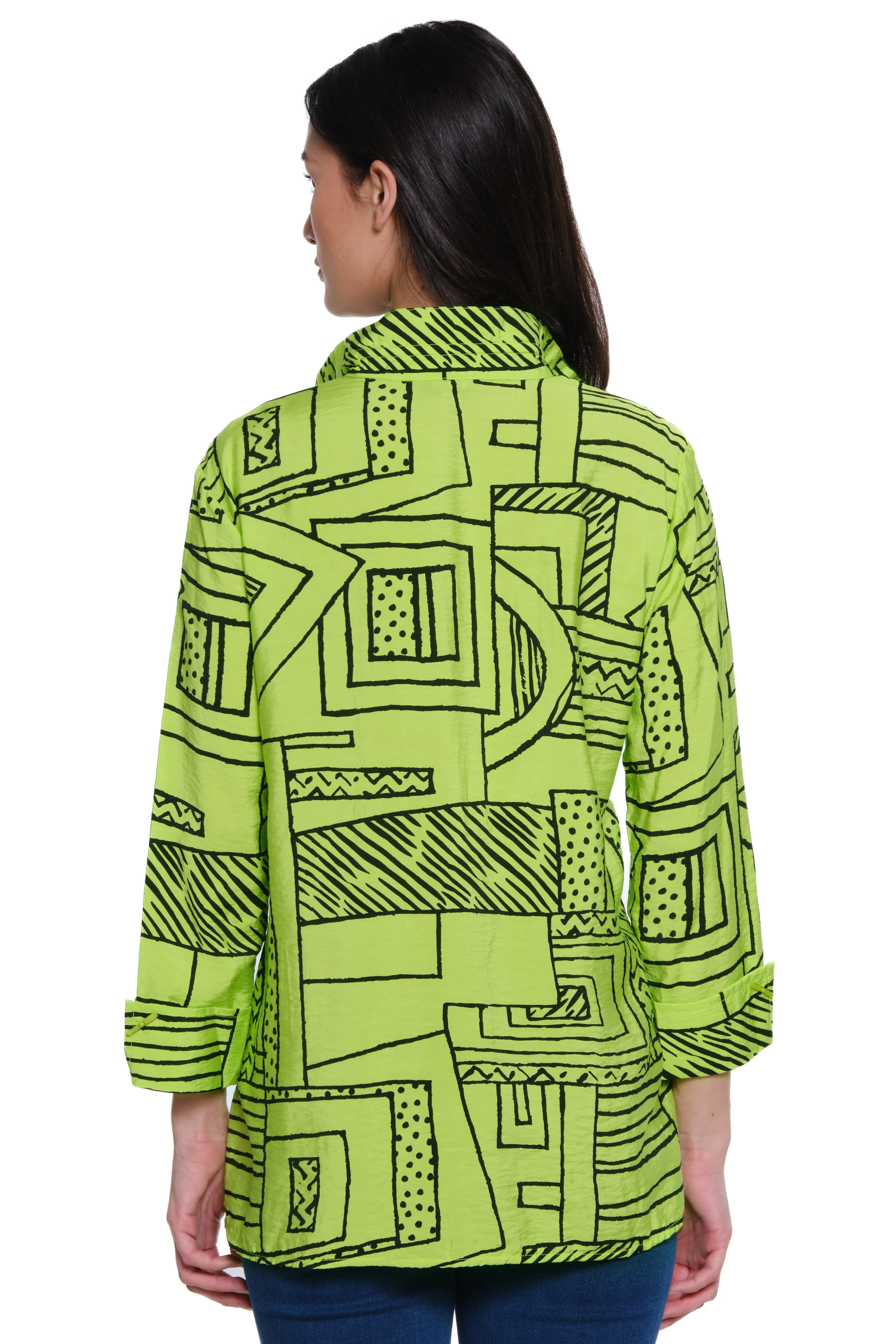 Wire Neck Woven Tunic - Apple Green sold by Ail Miles Clothing product image thumbnail 2