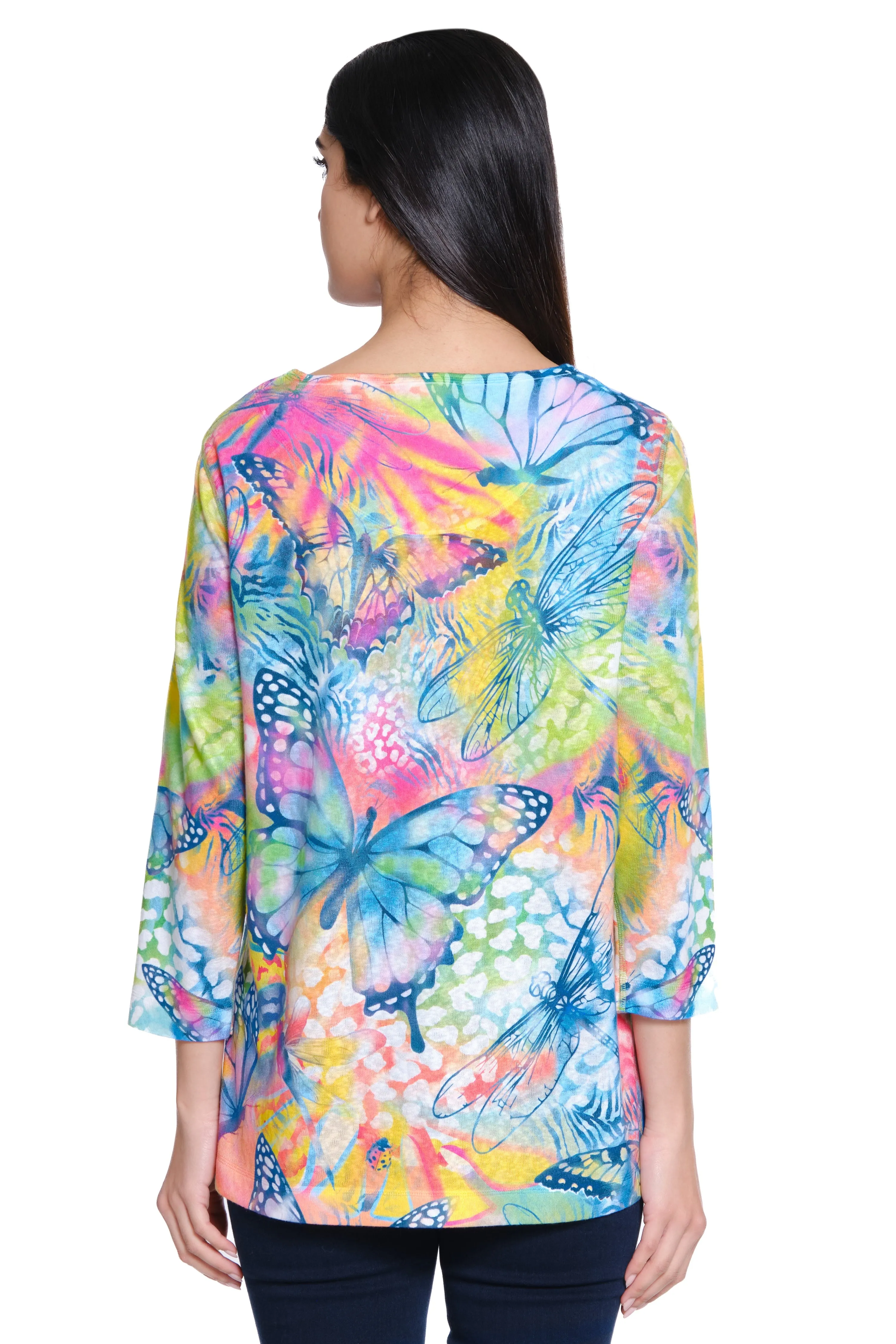 Knit Scoop Neck Top - Women's - Warm Floral sold by Ail Miles Clothing product image thumbnail 2