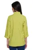 Woven Textured Button Front Tunic - Citron sold by Ail Miles Clothing