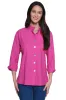 Woven Textured Button Front Tunic - Bright Pink sold by Ail Miles Clothing