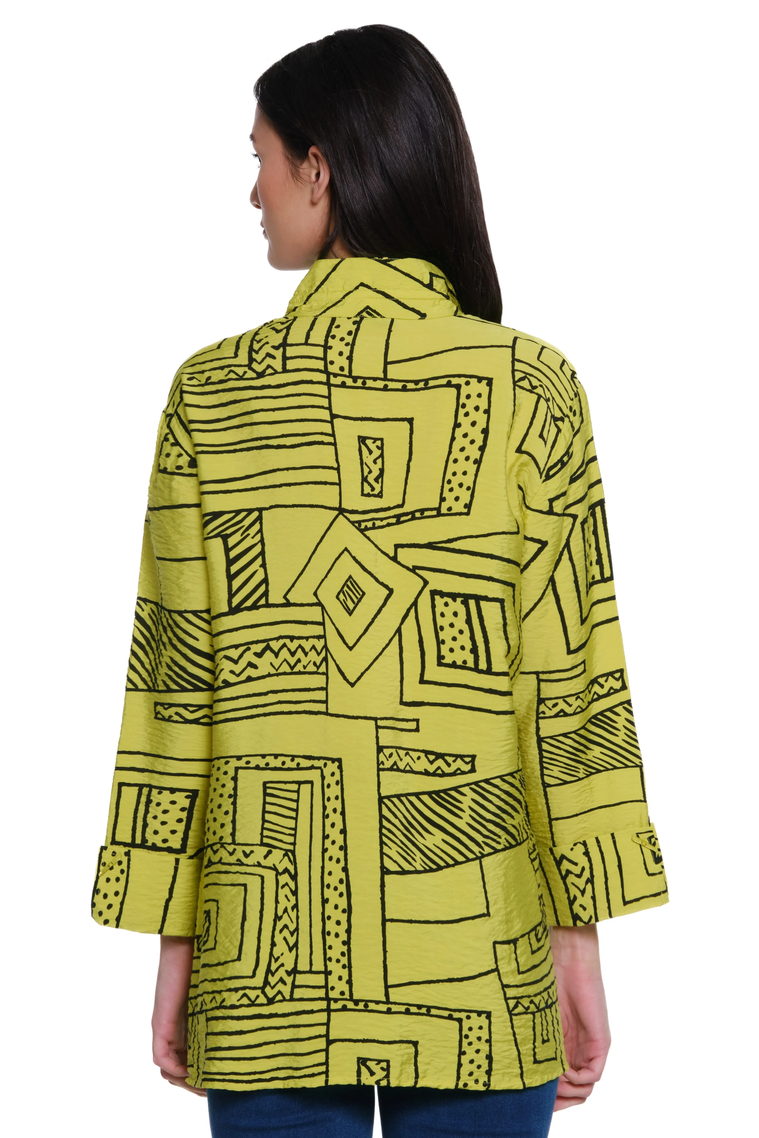 Wire Neck Woven Tunic - Women's - Citron sold by Ail Miles Clothing product image thumbnail 2