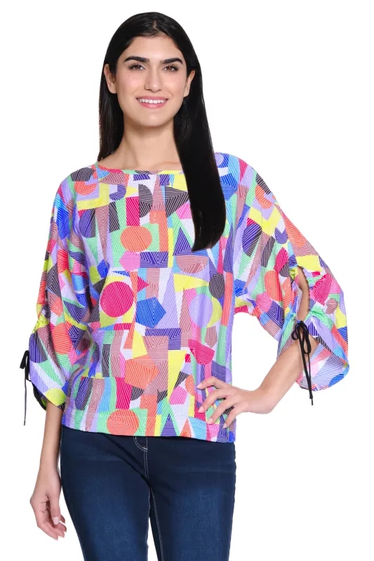 Woven Popover Dolman Sleeves - Petite - Abstract Multi sold by Ail Miles Clothing