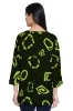 Woven Button Front Blouse - Lime Print sold by Ail Miles Clothing