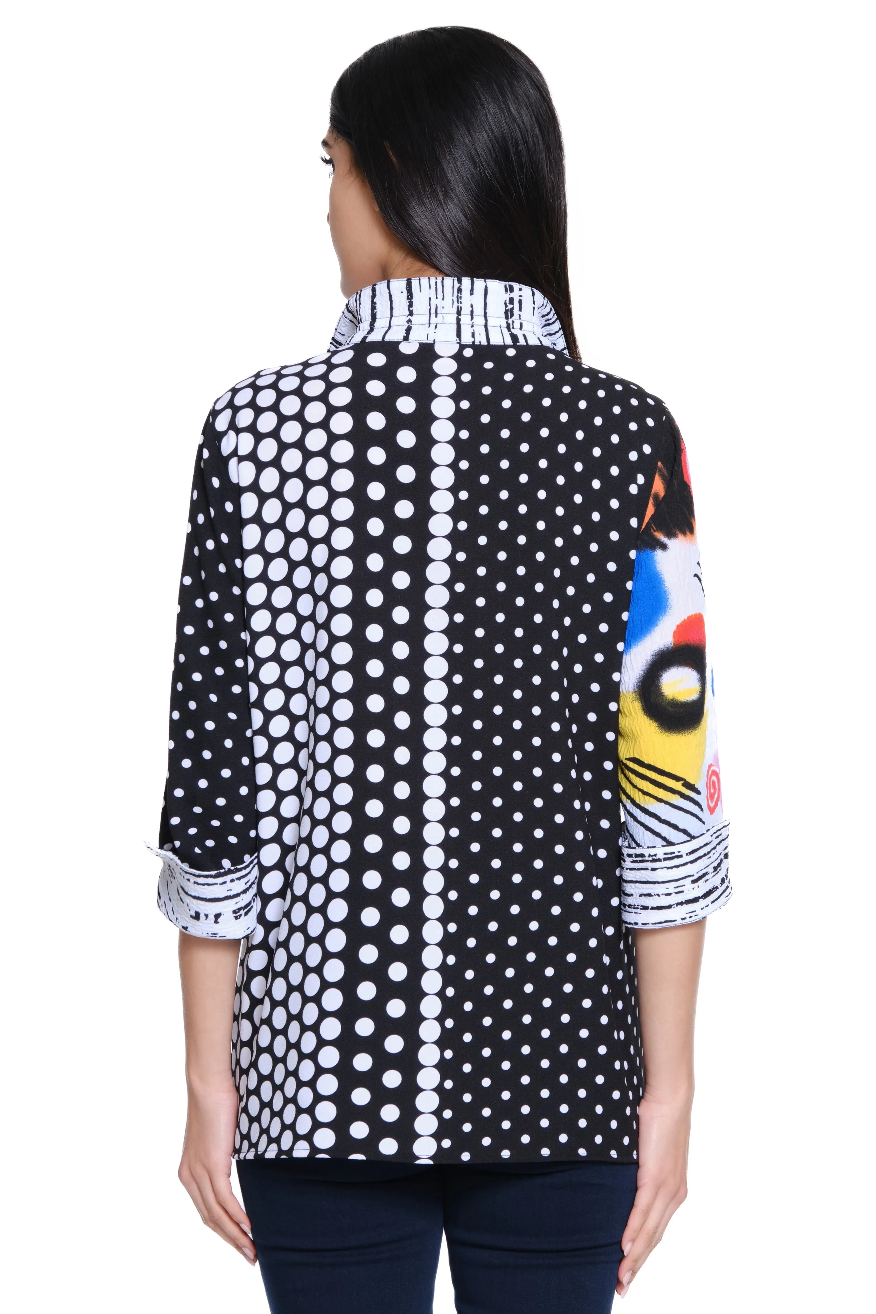 Woven Single Button Front Jacket - Multi sold by Ail Miles Clothing product image thumbnail 2