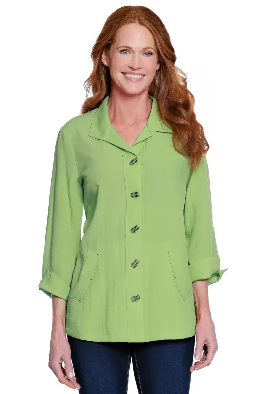Solid High-Low Hem Tunic - Petite - Lime Citron sold by Ail Miles Clothing