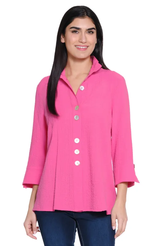 Solid Wire Collar Tunic - Women's - Blossom sold by Ail Miles Clothing