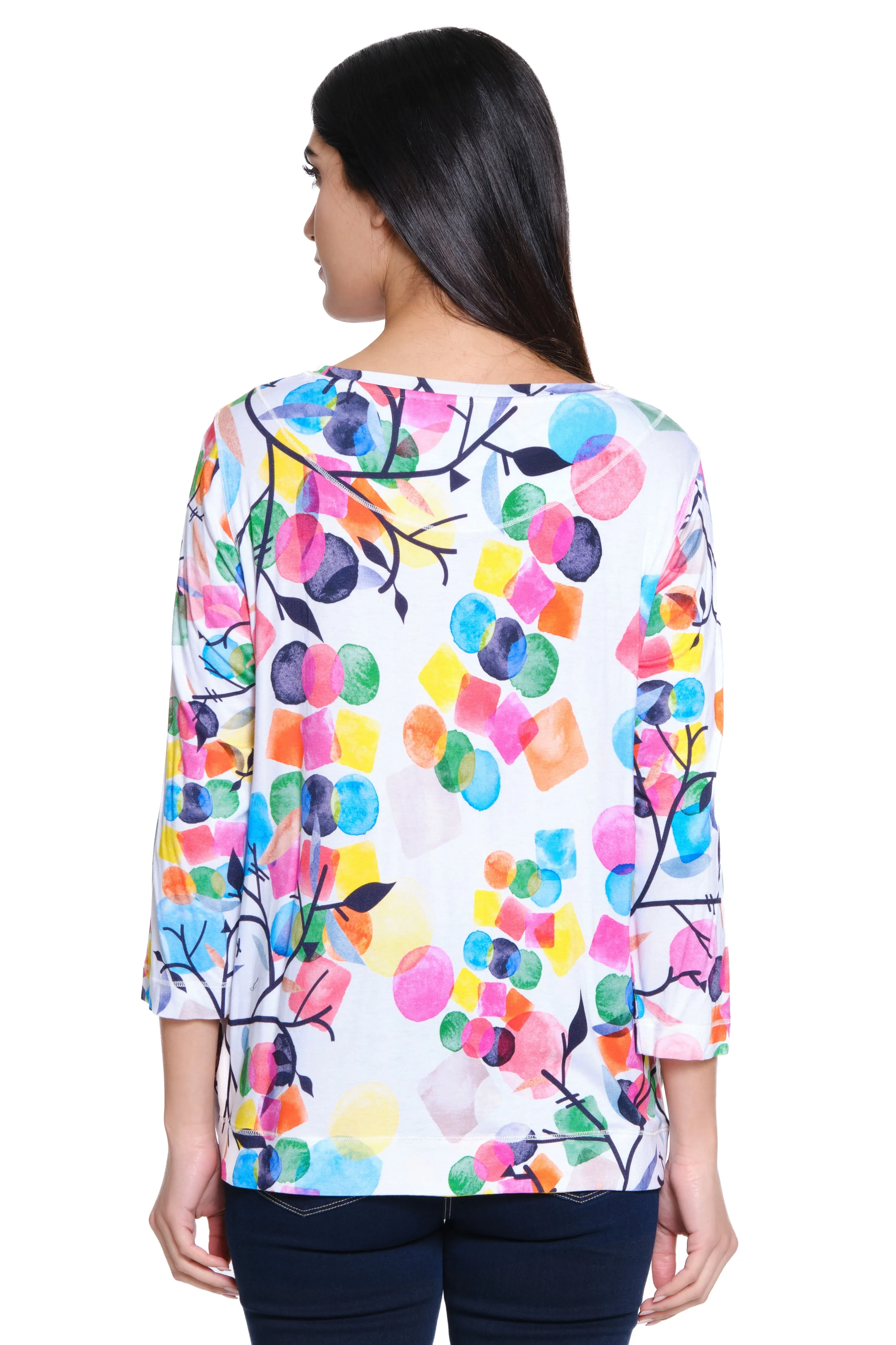 Print Round Neck Tunic - Women's - Multi sold by Ail Miles Clothing product image thumbnail 2