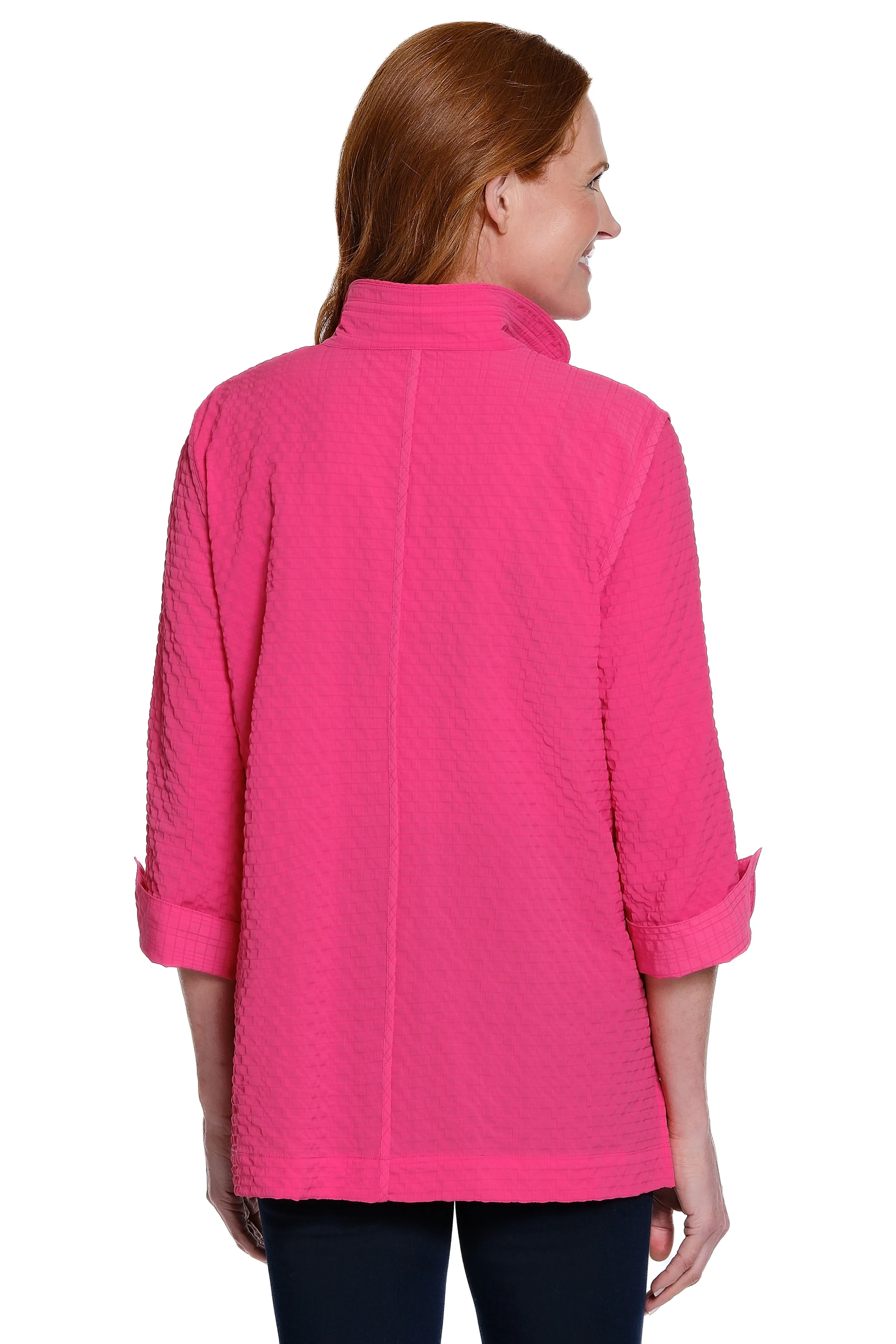 Button Front Wire Collar Top - Plus - Watermelon sold by Ail Miles Clothing product image thumbnail 2