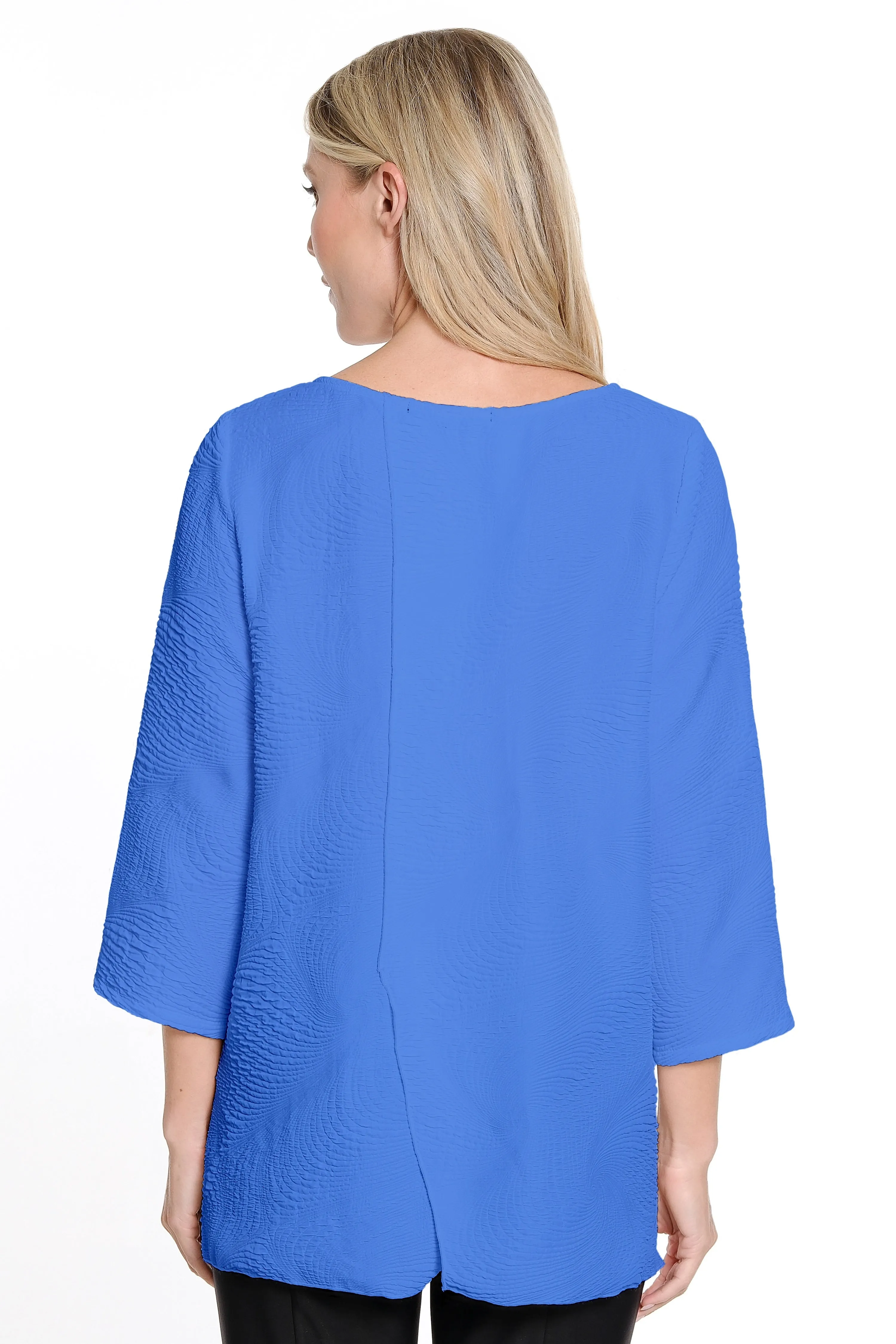 Knit Popover Tunic - Plus - Blue sold by Ail Miles Clothing product image thumbnail 2