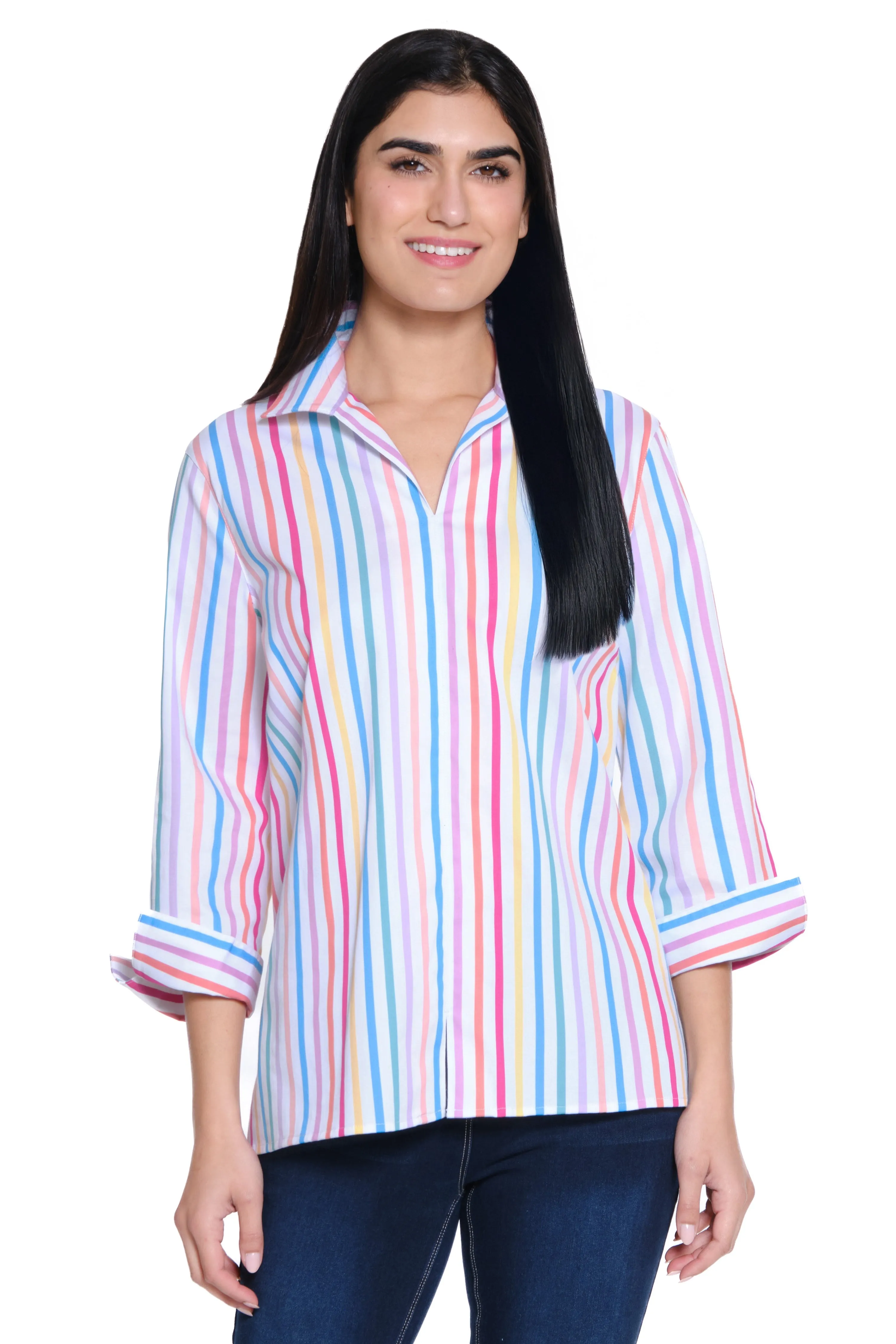 Woven Popover Tunic - Stripe Multi sold by Ail Miles Clothing