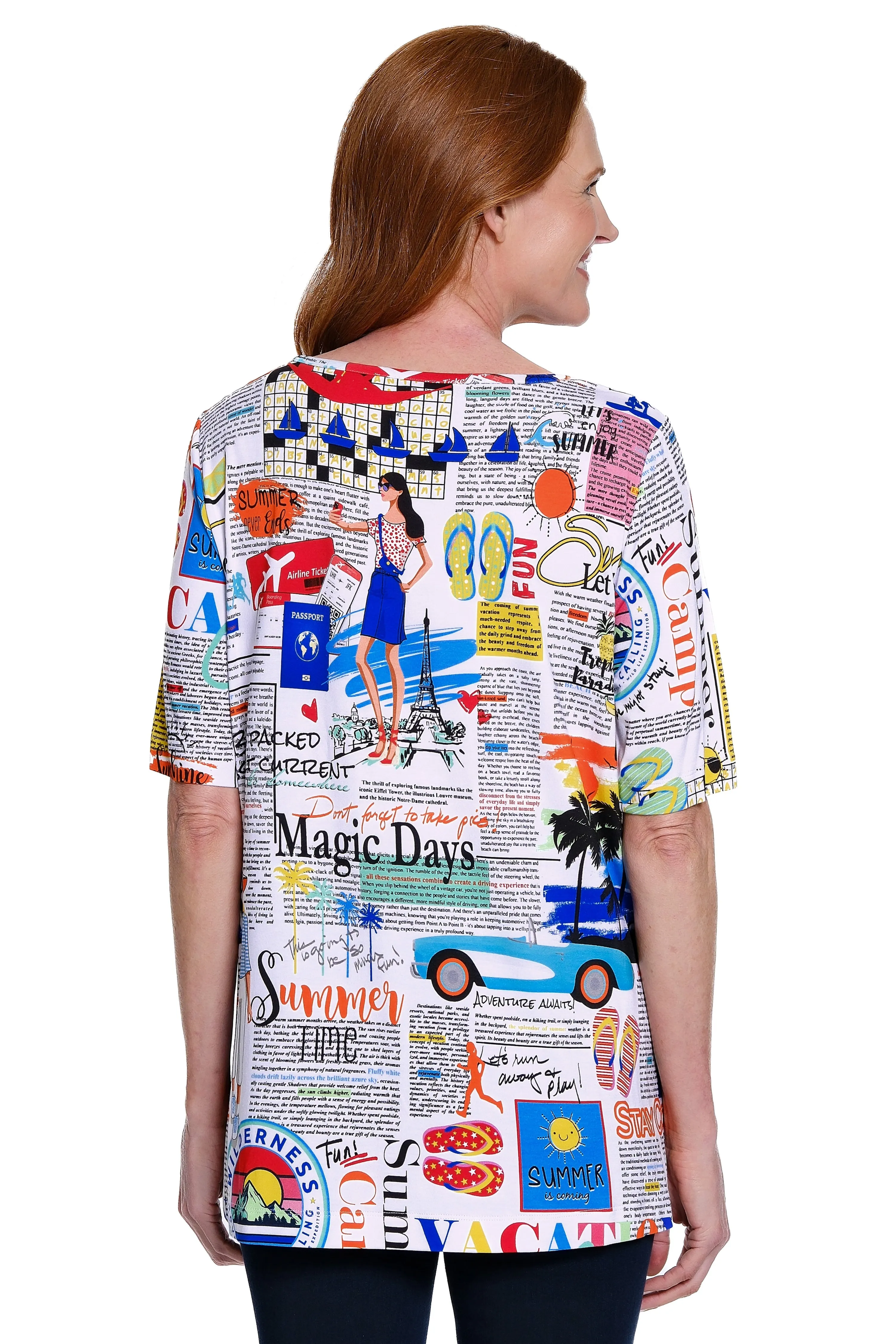 Scoop Neck Tunic - Petite - Multi sold by Ail Miles Clothing product image thumbnail 2