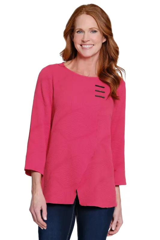 Knit Popover Tunic - Petite - Watermelon sold by Ail Miles Clothing