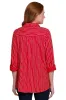 Printed Linen Blend Button-Front Tunic - Red sold by Ail Miles Clothing