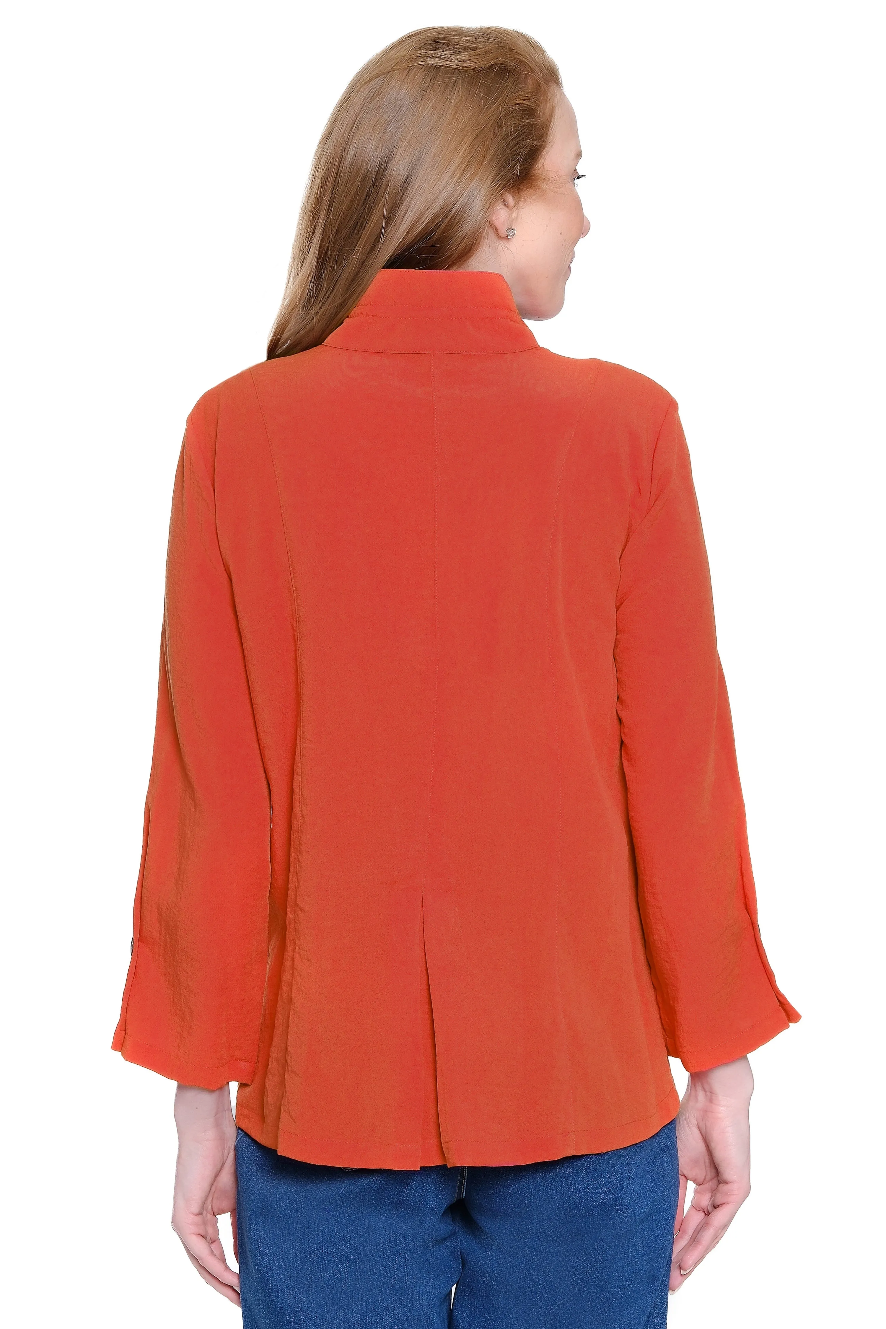 Wire Collar Button-Front Tunic - Spice sold by Ail Miles Clothing product image thumbnail 2