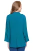 Wire Collar Button-Front Tunic - Dark Teal sold by Ail Miles Clothing