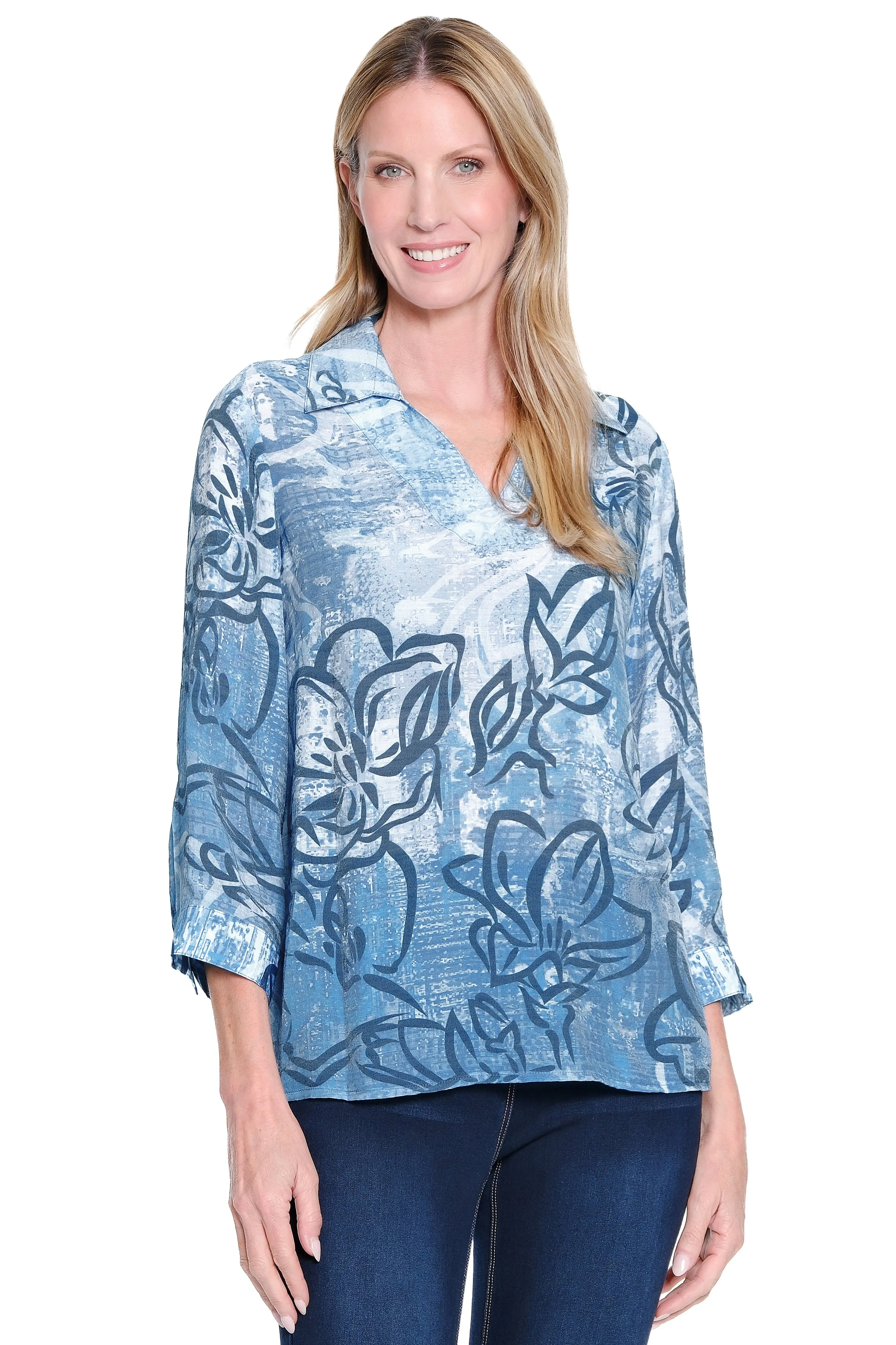 Print Woven Tunic - Floral Multi sold by Ail Miles Clothing