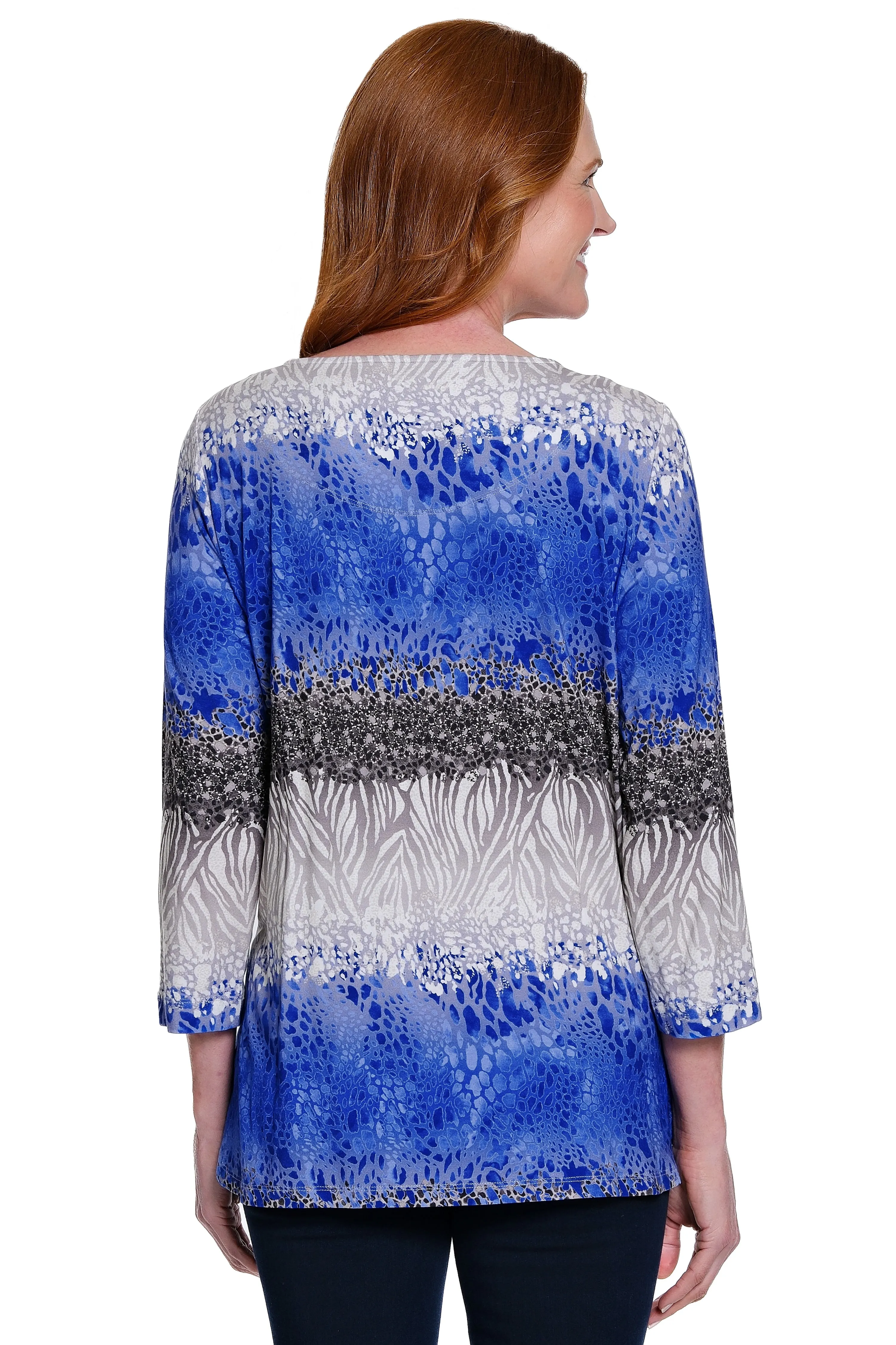 Print Knit Tunic - Skin Multi sold by Ail Miles Clothing product image thumbnail 2