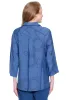 Stretch Woven Print Tunic- Indigo Blue sold by Ail Miles Clothing