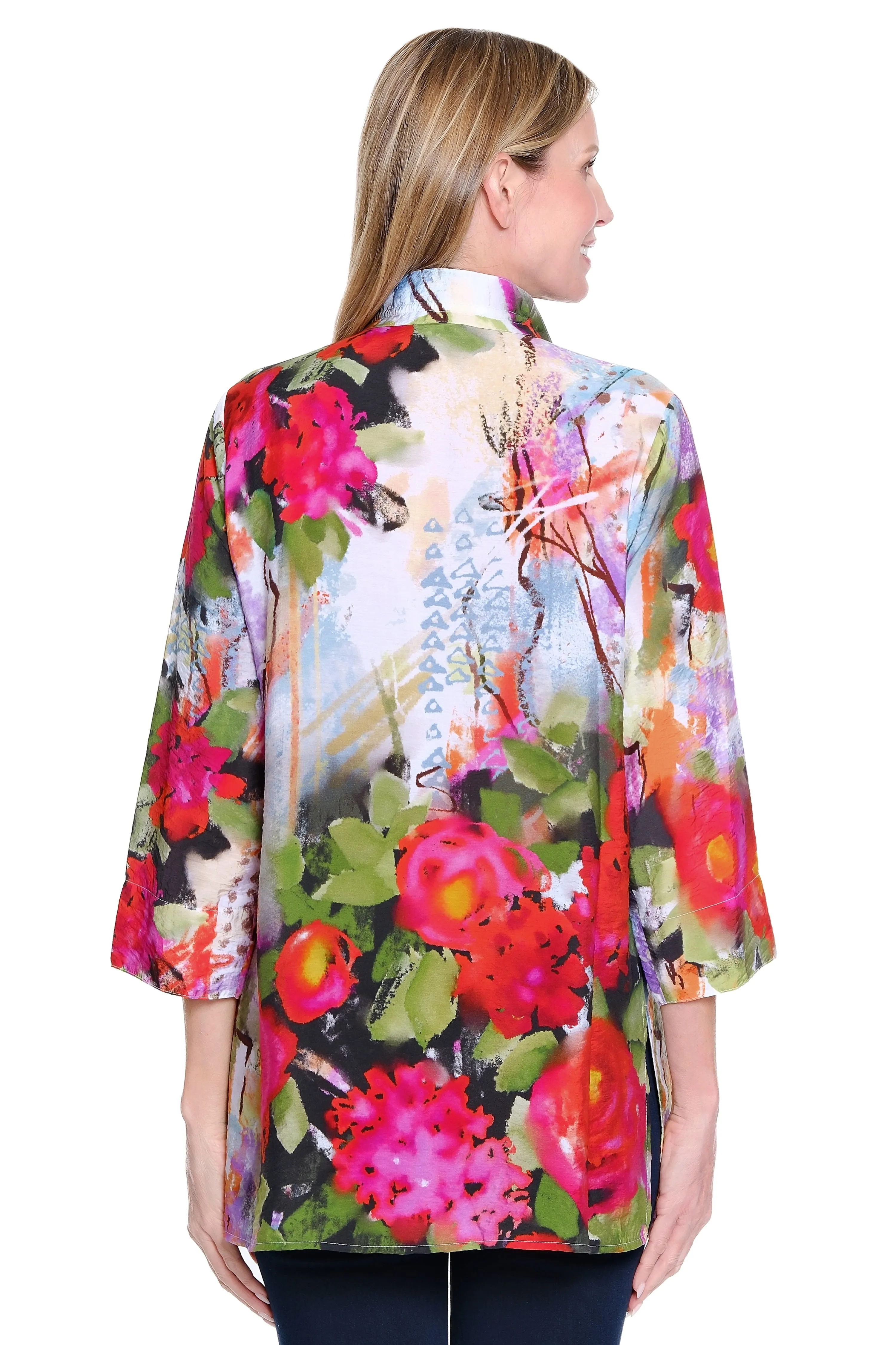 Woven Print Tunic - Petite - Floral Multi sold by Ail Miles Clothing product image thumbnail 2