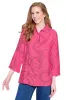 Stretch Woven Print Tunic- Plus - Raspberry sold by Ail Miles Clothing