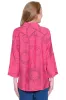 Stretch Woven Print Tunic- Plus - Raspberry sold by Ail Miles Clothing