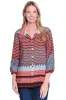 Woven Tunic with Wire Collar - Plus - Multi sold by Ail Miles Clothing