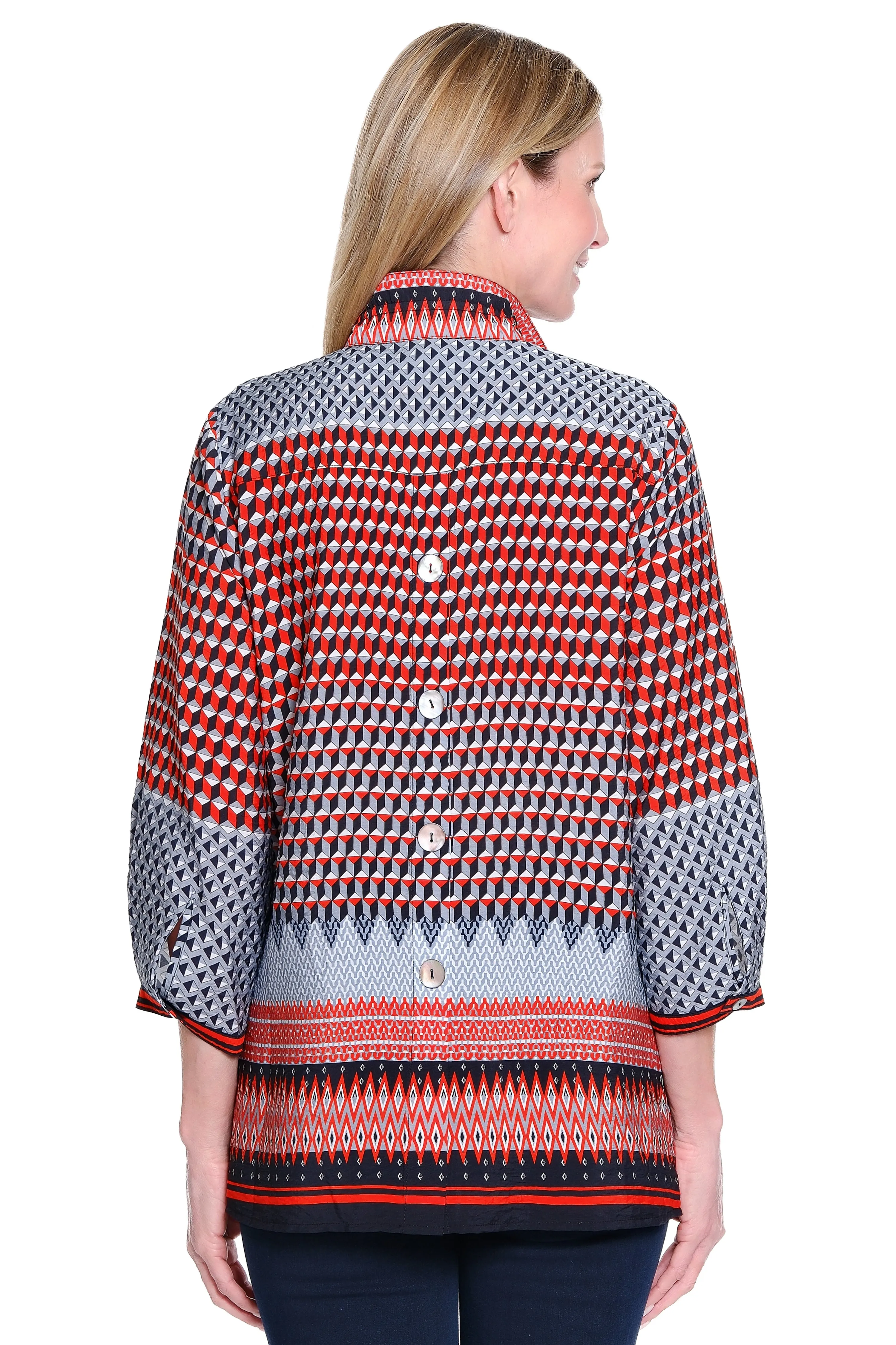 Woven Tunic with Wire Collar - Plus - Multi sold by Ail Miles Clothing product image thumbnail 2