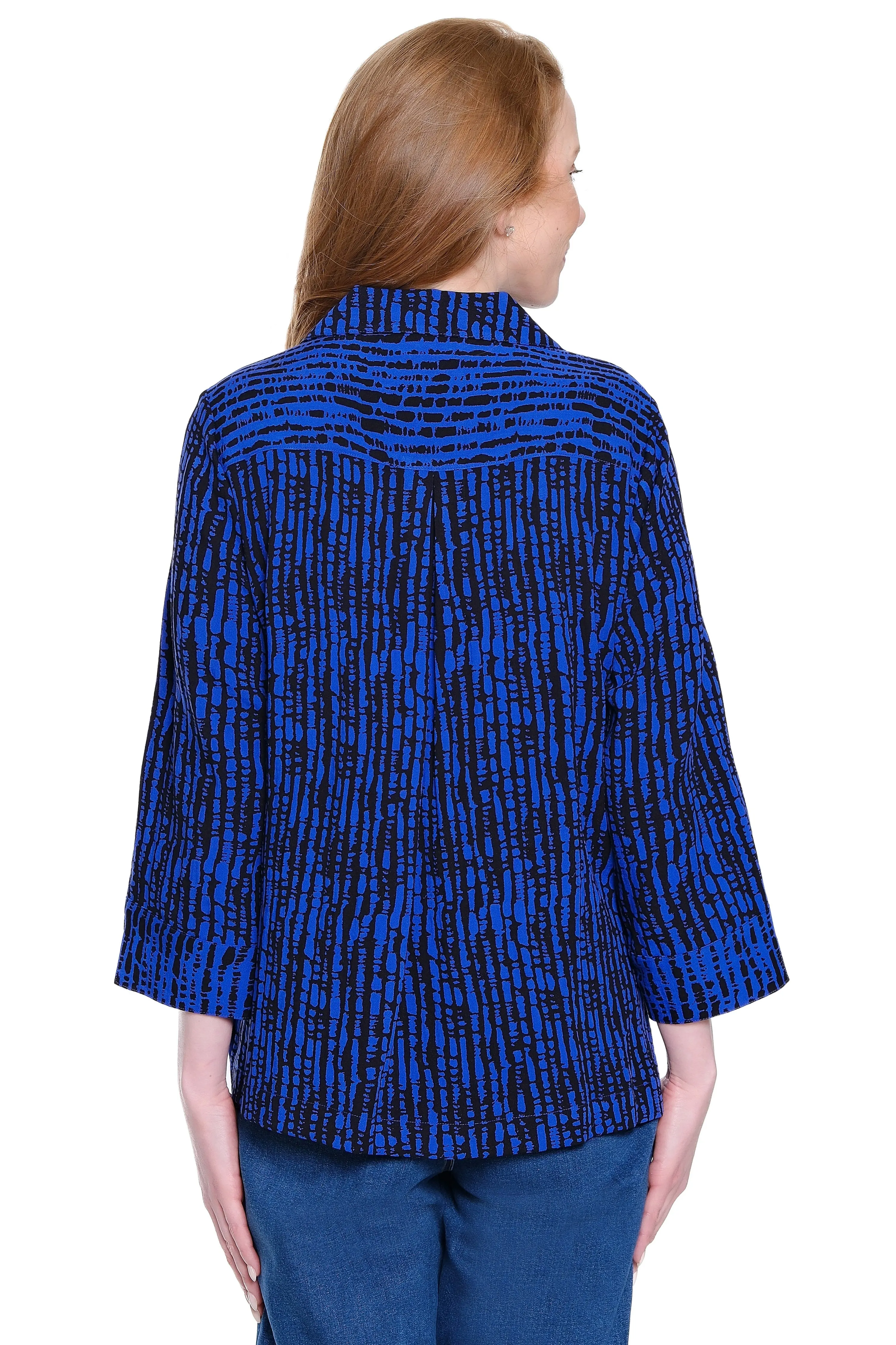 Button-Front Tunic with Patch Pocket - Royal sold by Ail Miles Clothing product image thumbnail 2