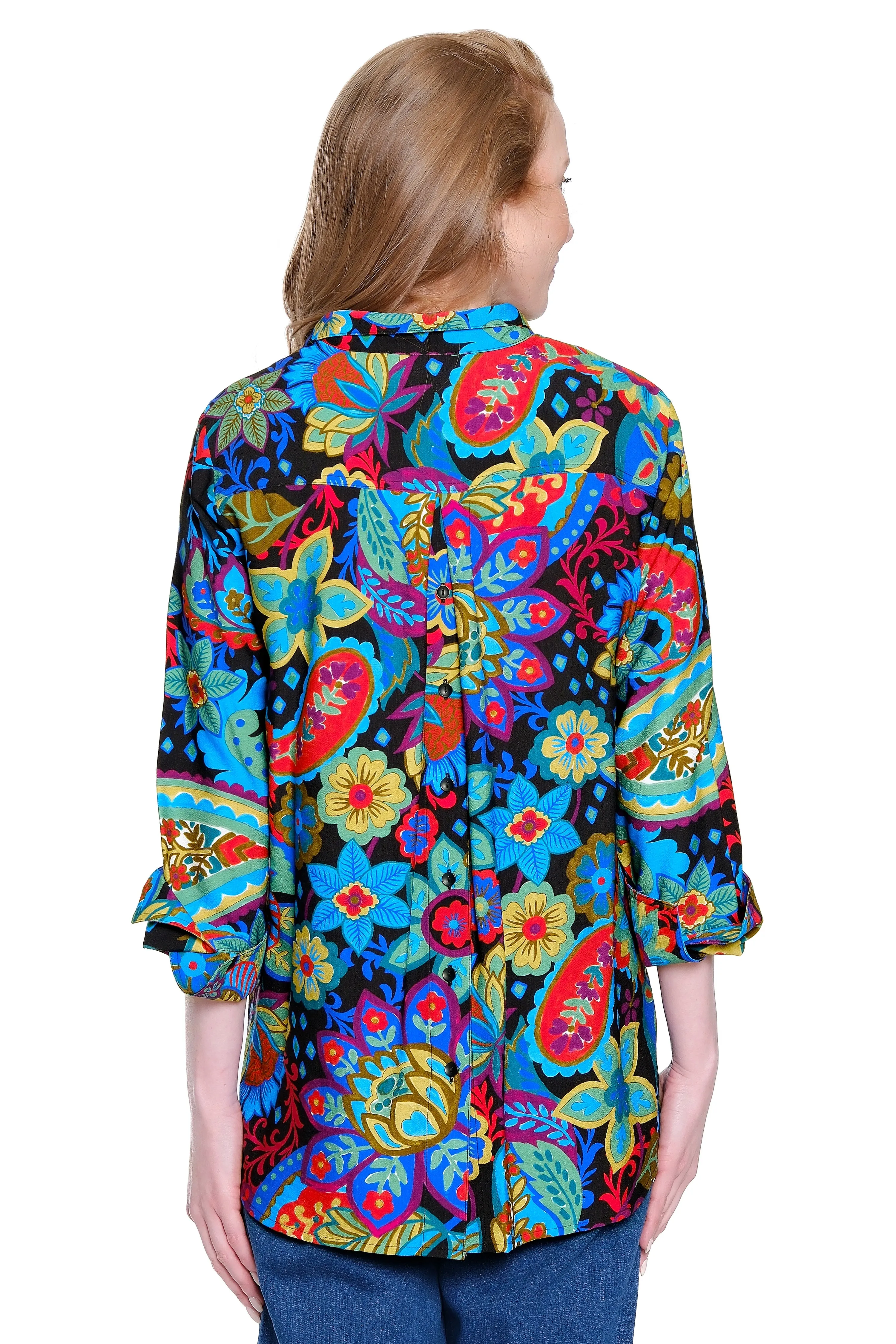 Woven Tunic with Wire Collar - Floral Multi sold by Ail Miles Clothing product image thumbnail 2