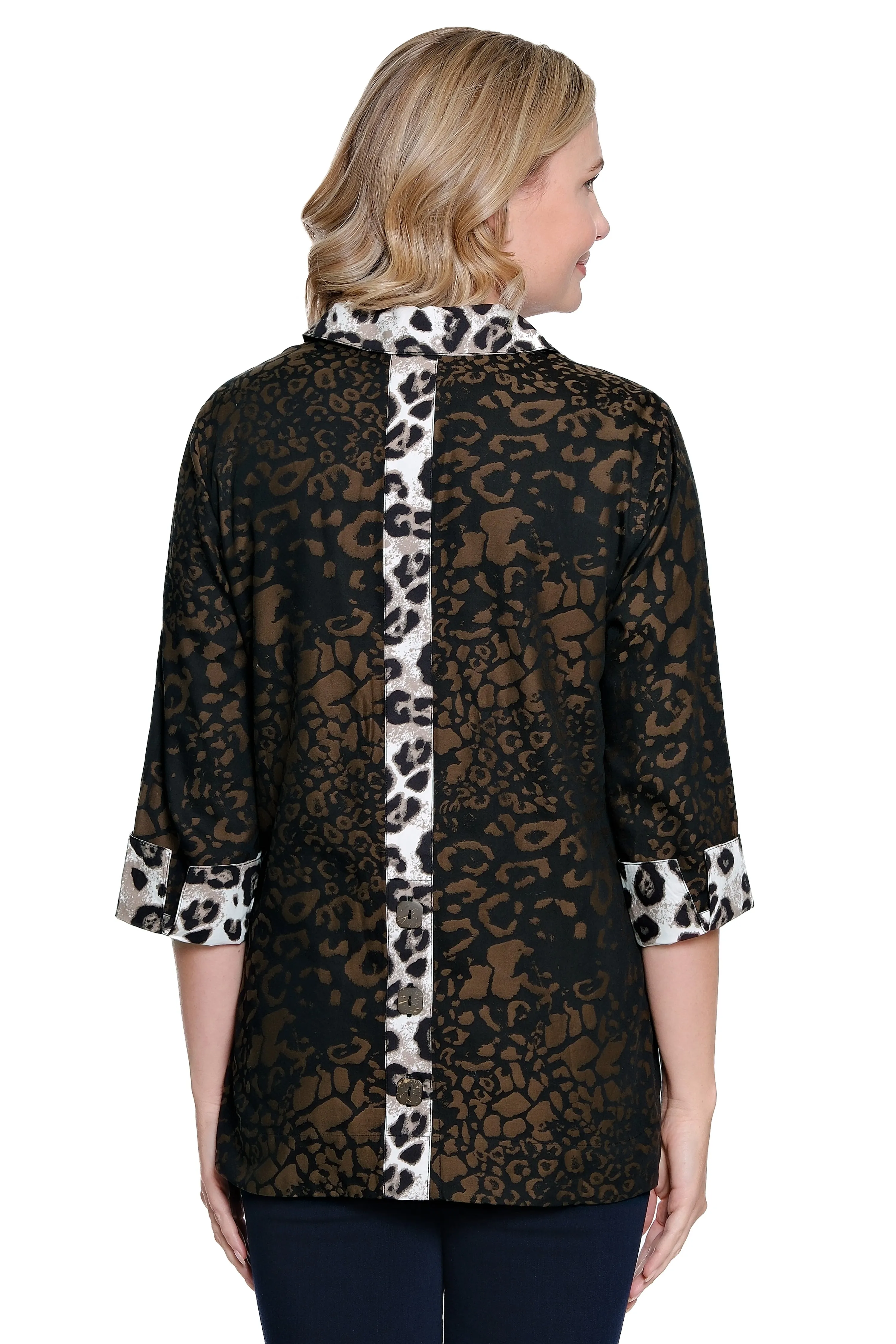 Woven Jacquard Tunic - Petite - Multi Animal Print sold by Ail Miles Clothing product image thumbnail 2